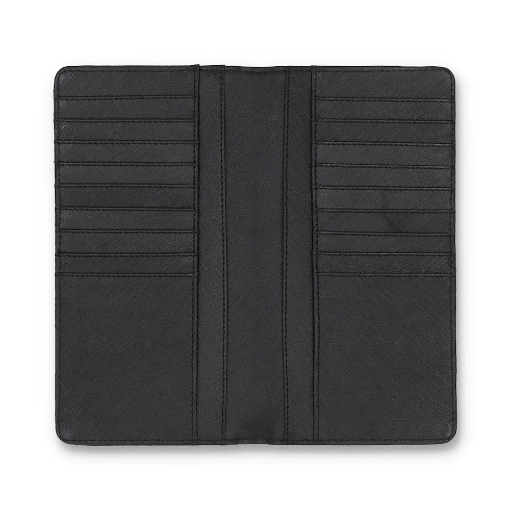 Marlow Black Saffiano Leather Travel Wallet