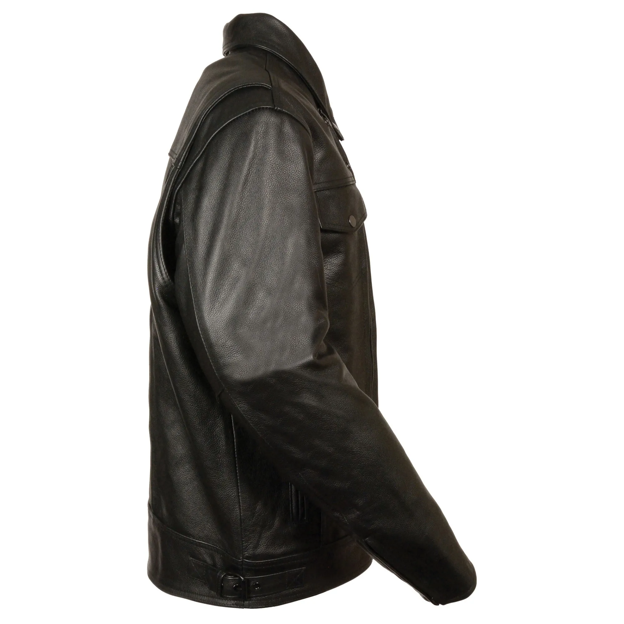 Men’s Black Utility Pocket Vented Cruiser Jacket in Classic and Tall