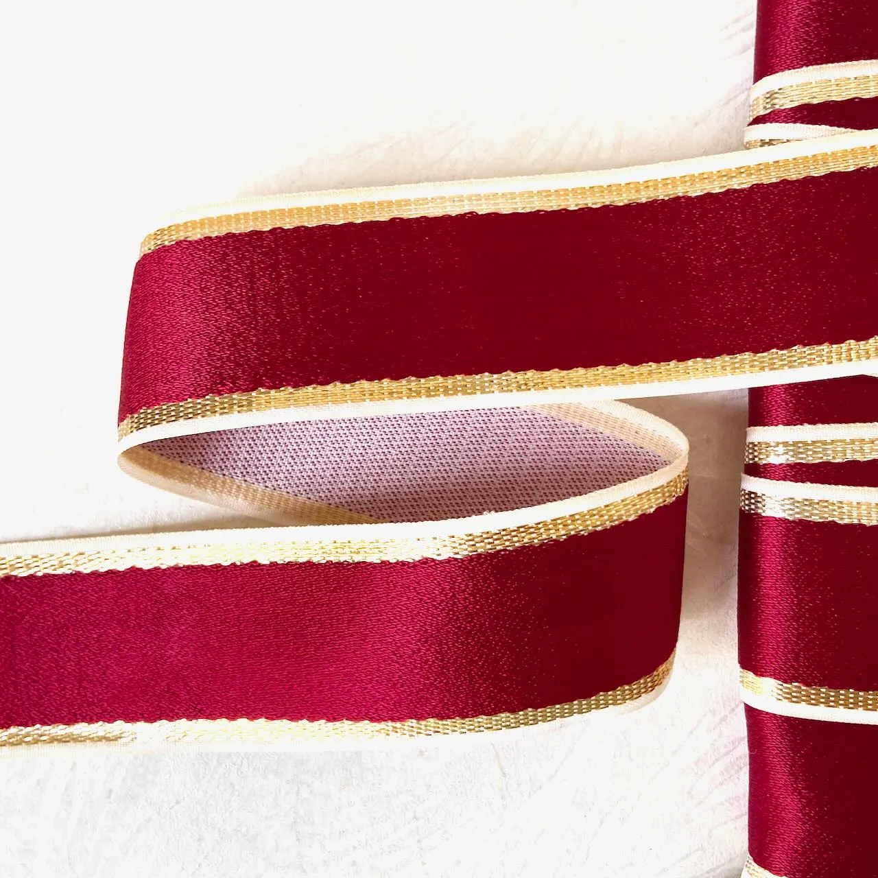 Metallic Edge Satin Weave Ribbon