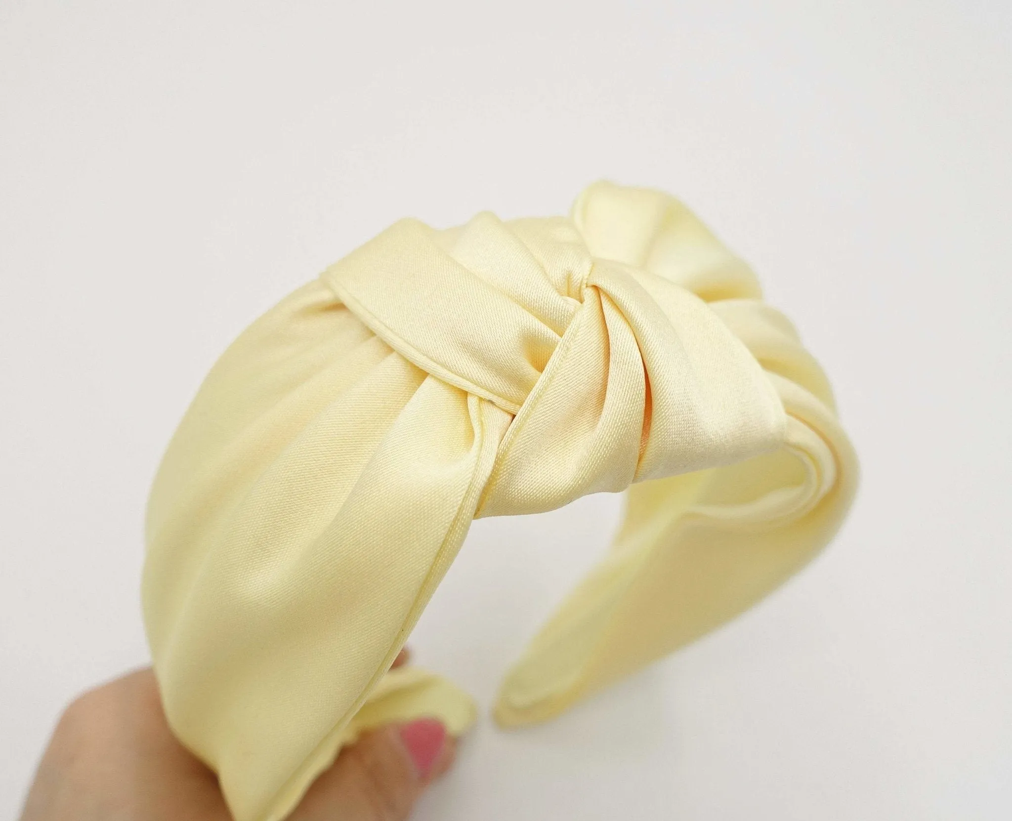 metro chic satin knot headband solid swallow hairband for women