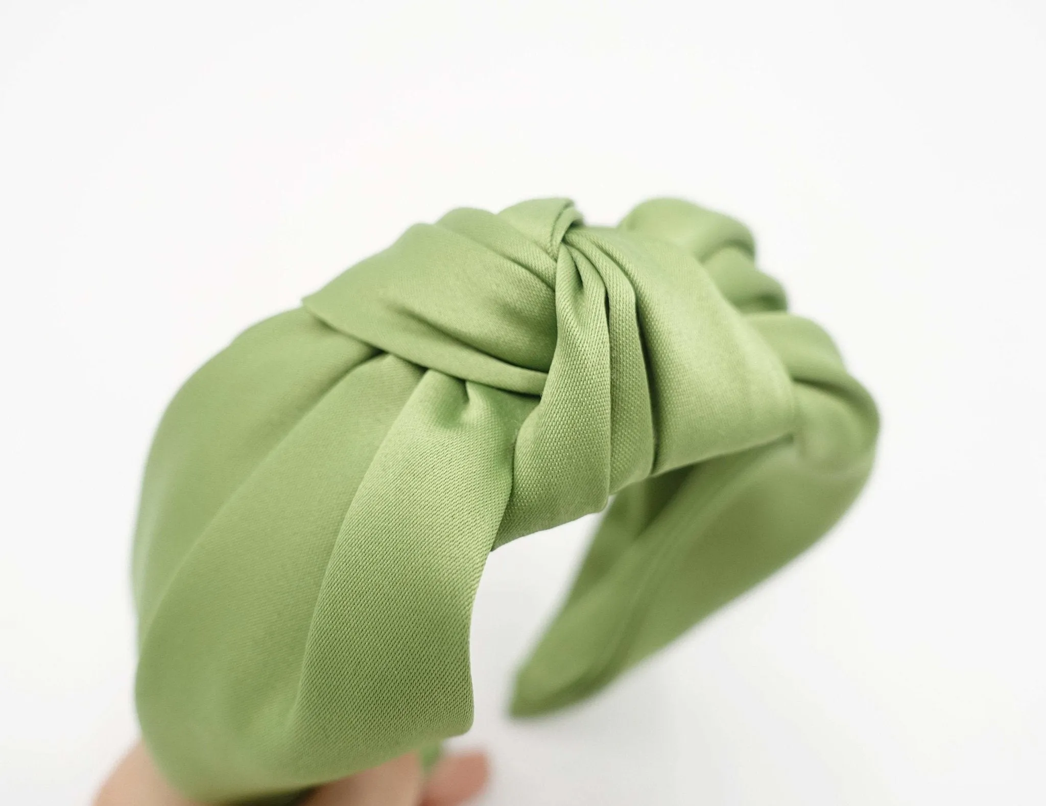 metro chic satin knot headband solid swallow hairband for women