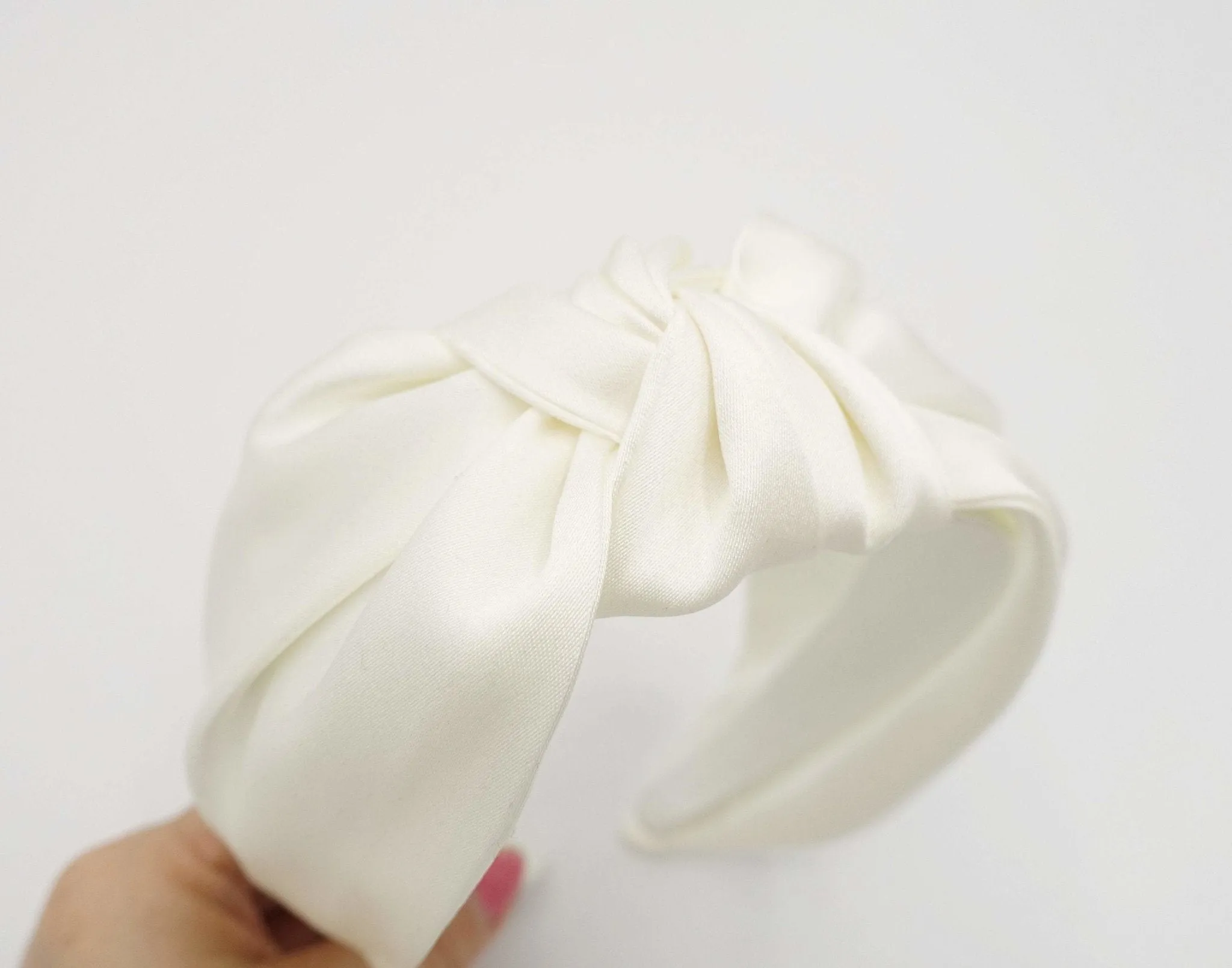 metro chic satin knot headband solid swallow hairband for women