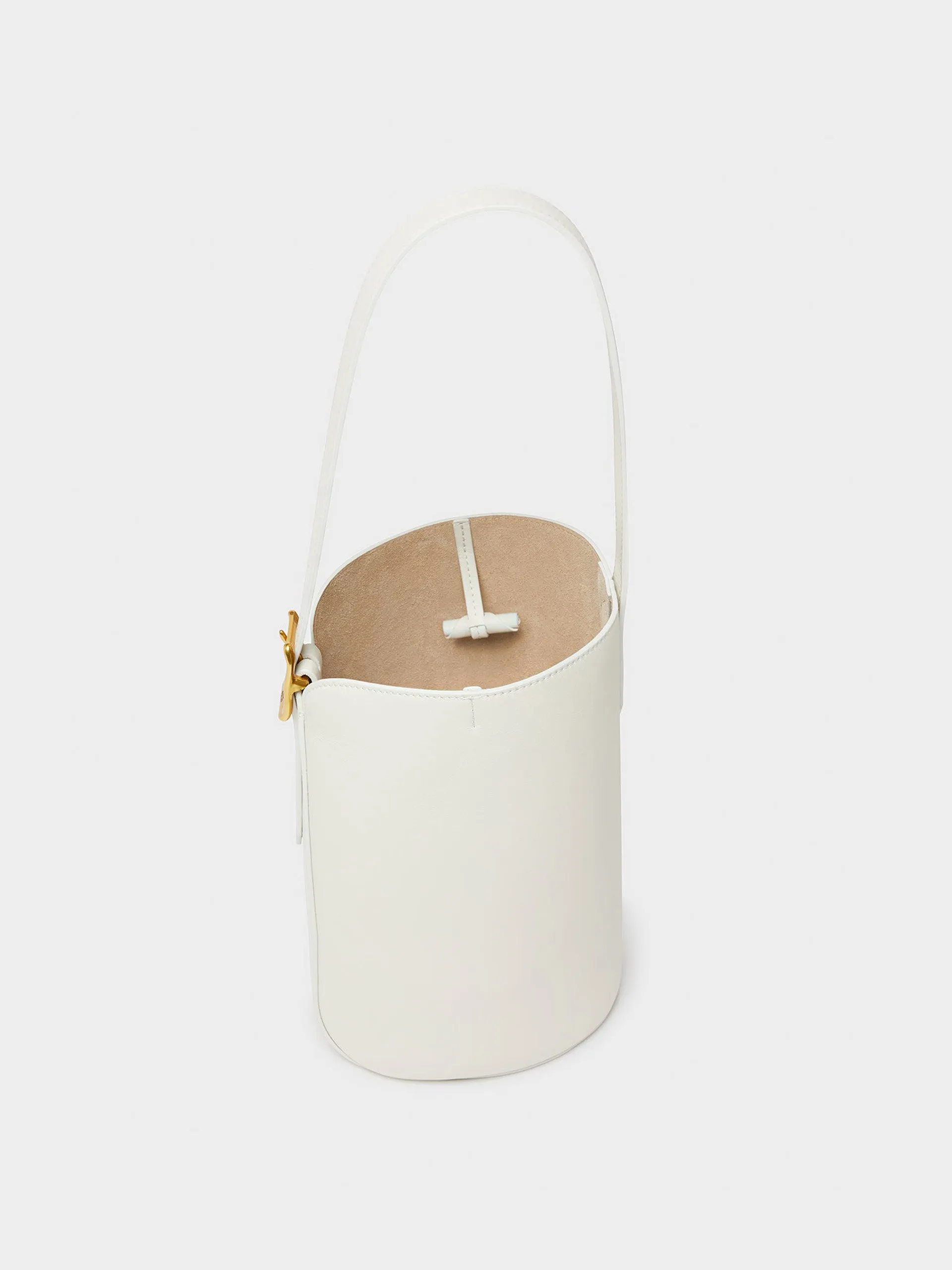 Mini cream Quiver bucket bag