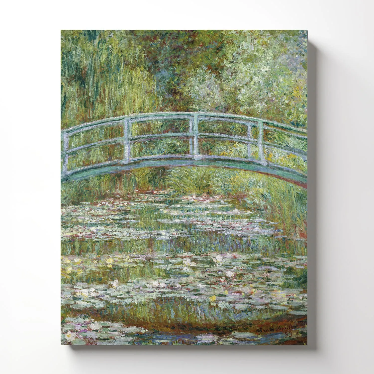 Monet Wall Art, Lily Painting, Monet Canvas Wall Art, Water Lily Pond Canvas Print, Claud Monet Prints, Ready To Hang for Living Room Home Wall Decor, C2419