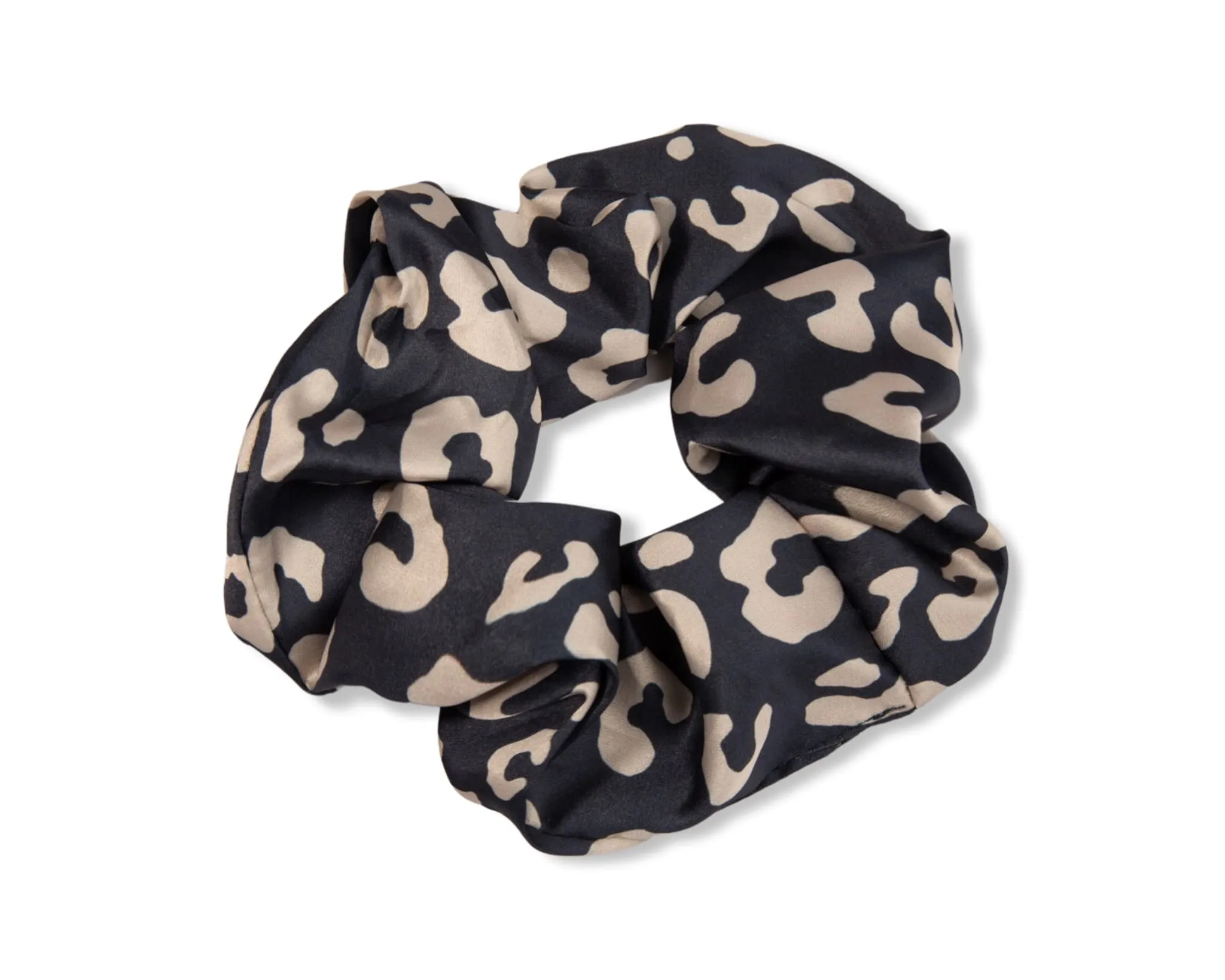 Only Curls Satin Scrunchies - Leopard and Animal Print Twin Pack