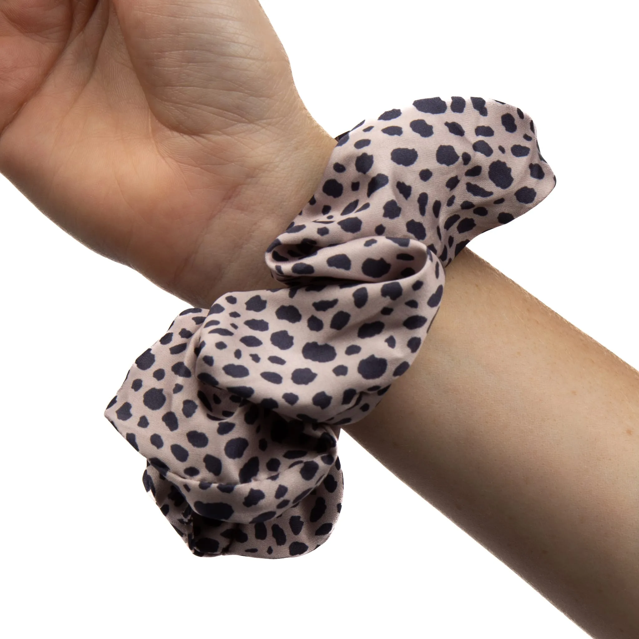 Only Curls Satin Scrunchies - Leopard and Animal Print Twin Pack