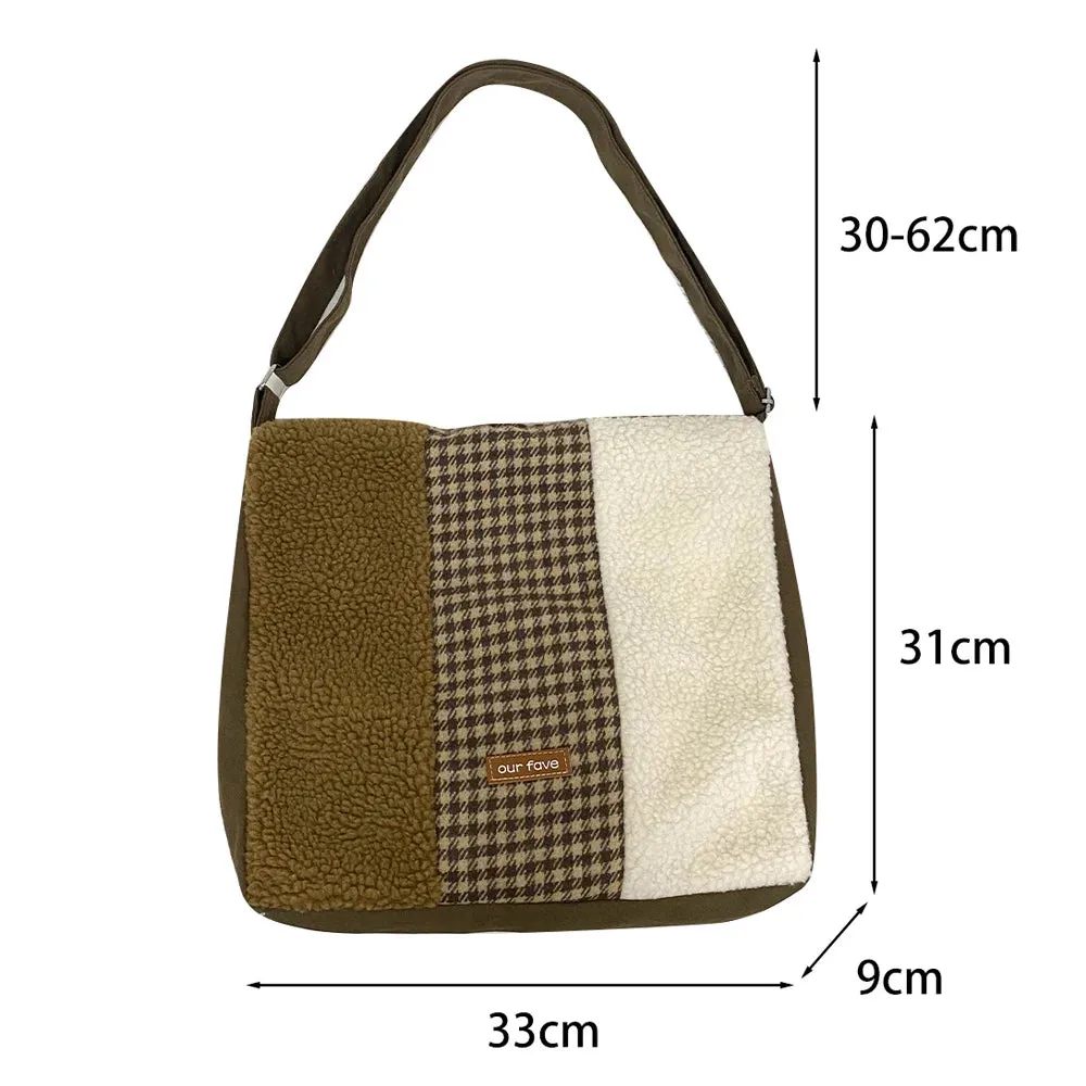 Patch canvas Shoulder Handbag