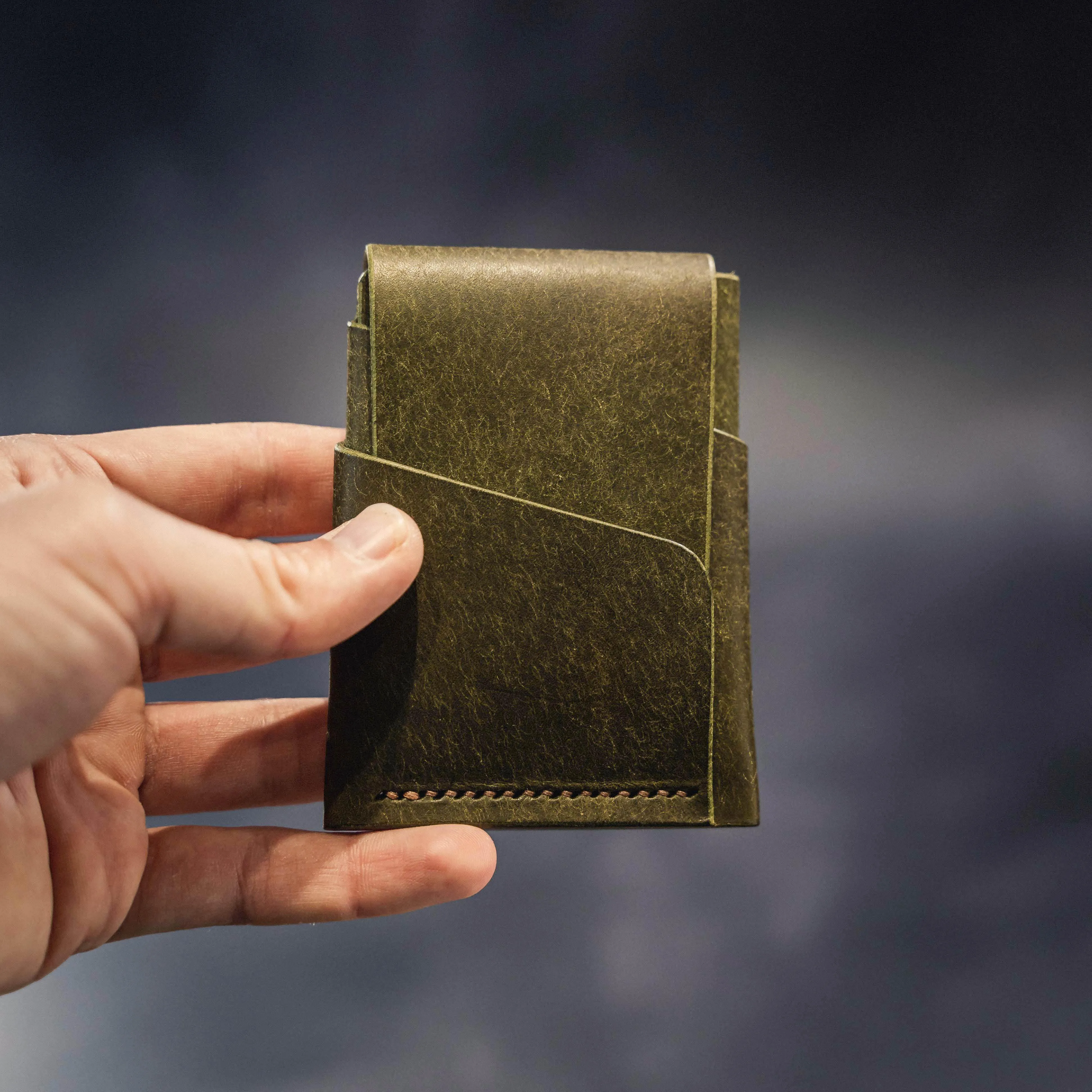 Pembrook 'Fold' Leather Cardholder - Cognac