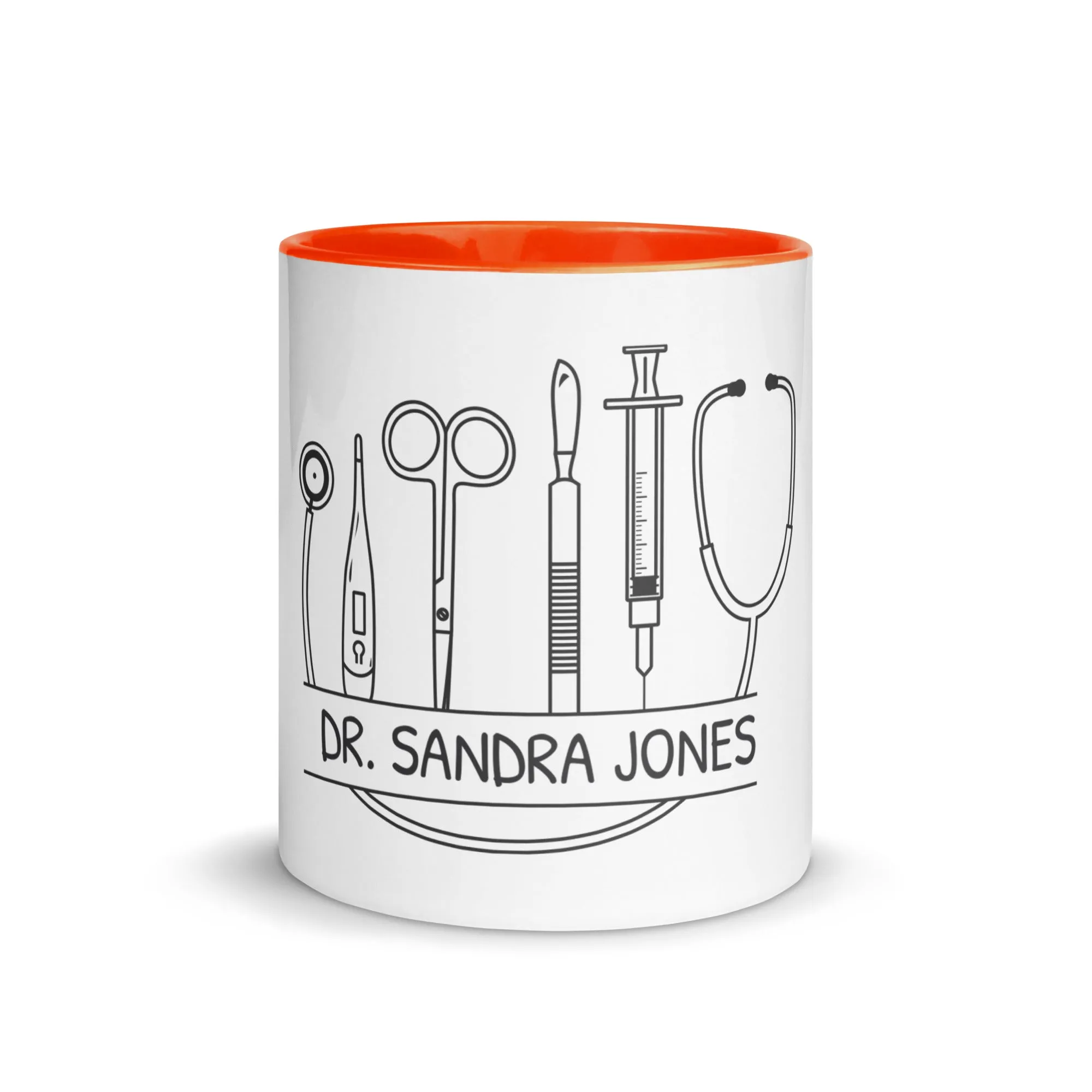 Personalized with name and instruments Mug with Color Inside