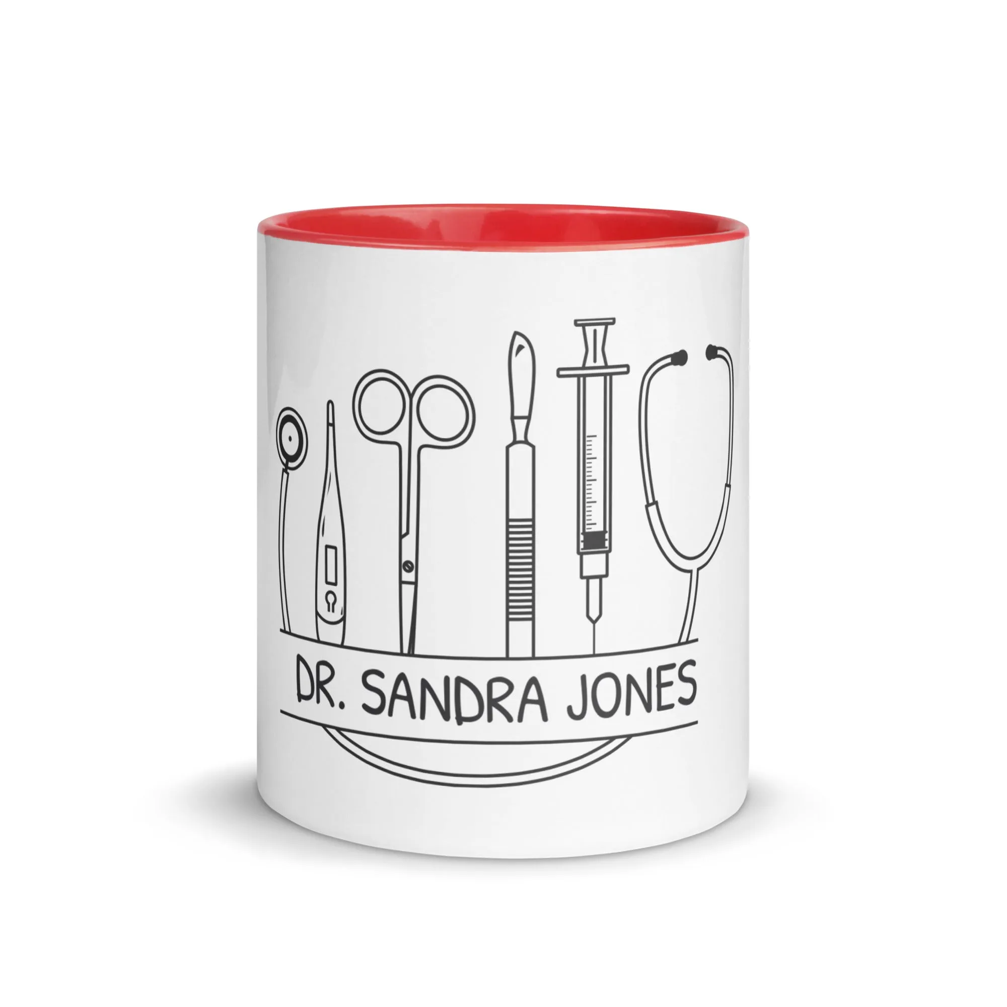 Personalized with name and instruments Mug with Color Inside