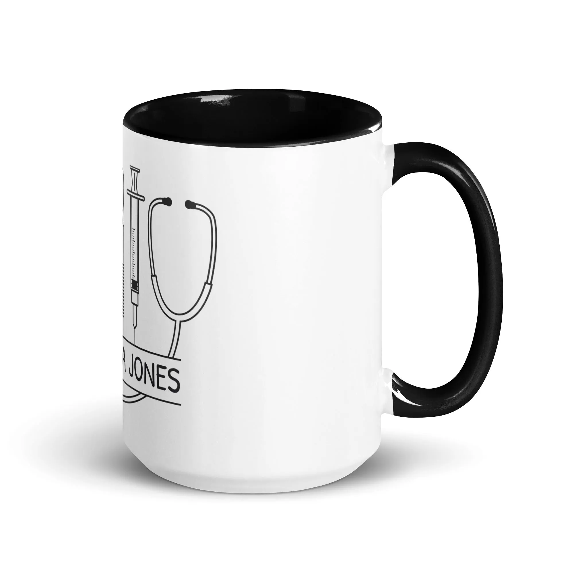 Personalized with name and instruments Mug with Color Inside