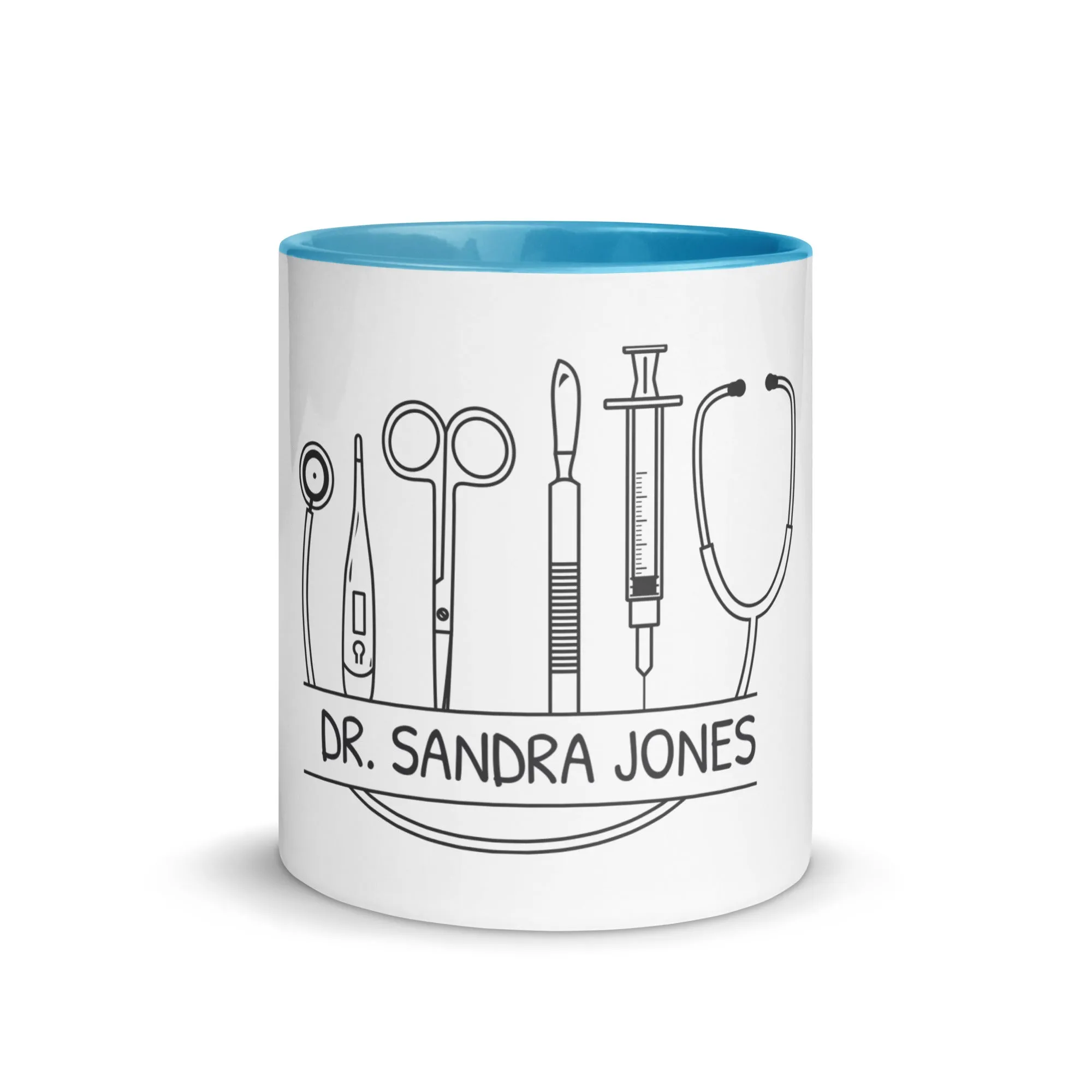 Personalized with name and instruments Mug with Color Inside