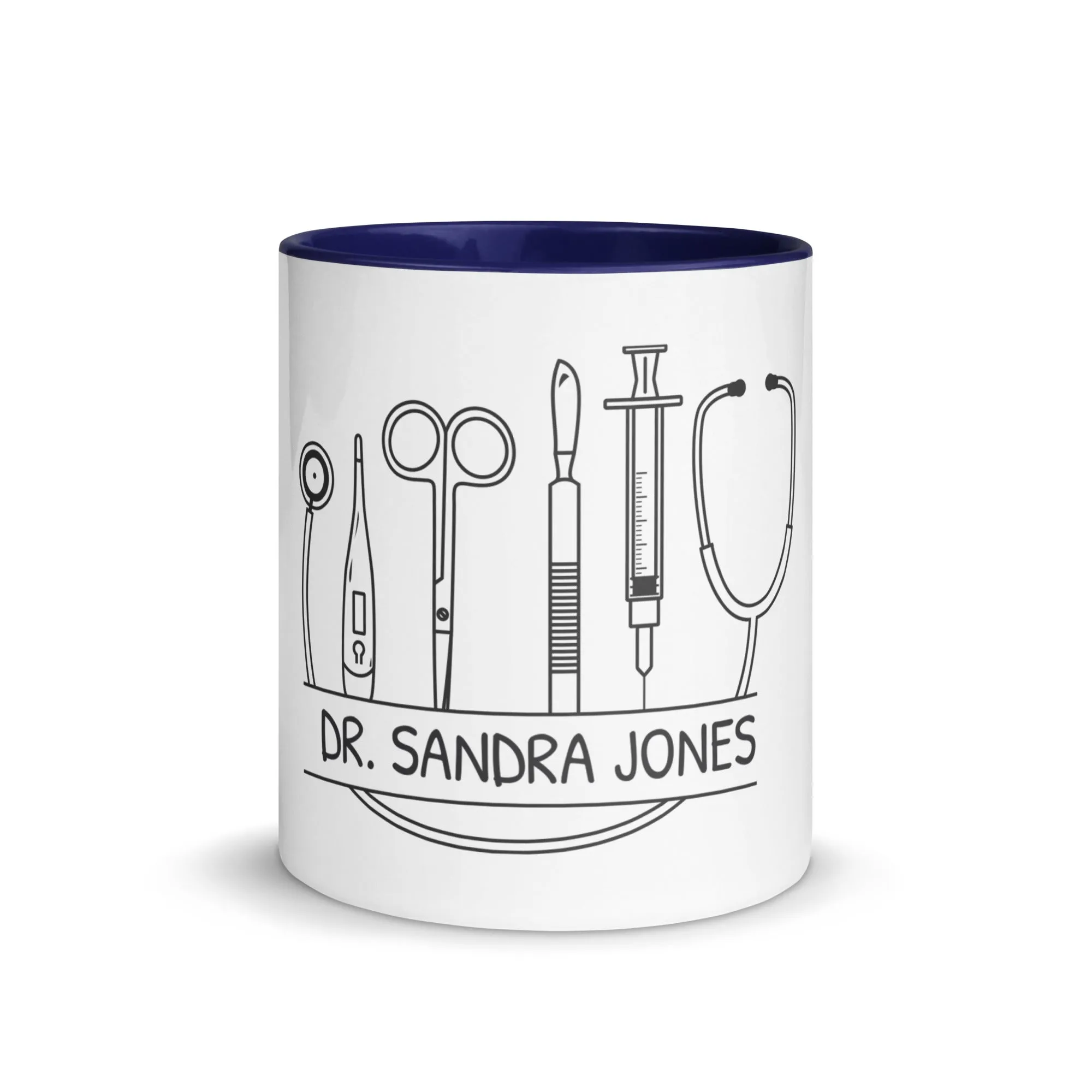 Personalized with name and instruments Mug with Color Inside