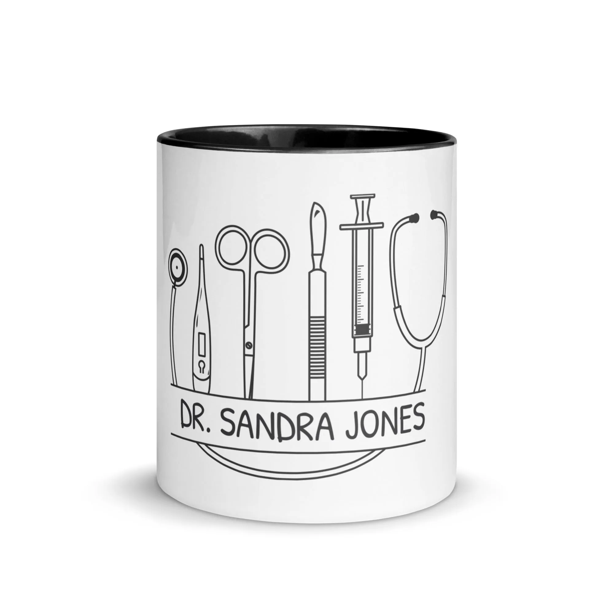 Personalized with name and instruments Mug with Color Inside