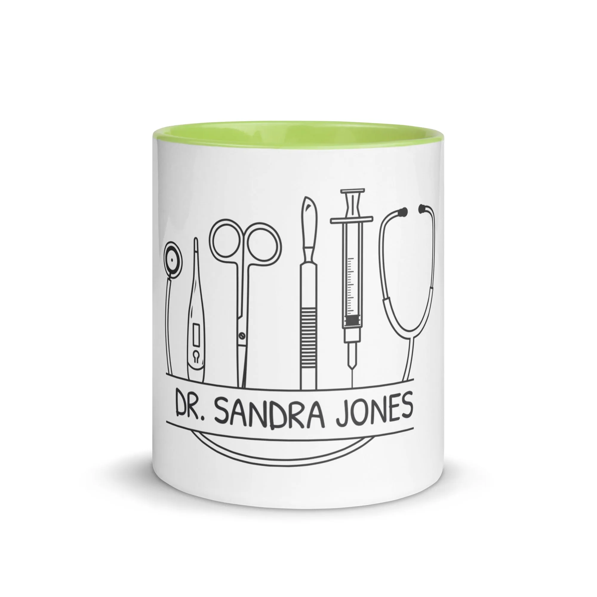 Personalized with name and instruments Mug with Color Inside