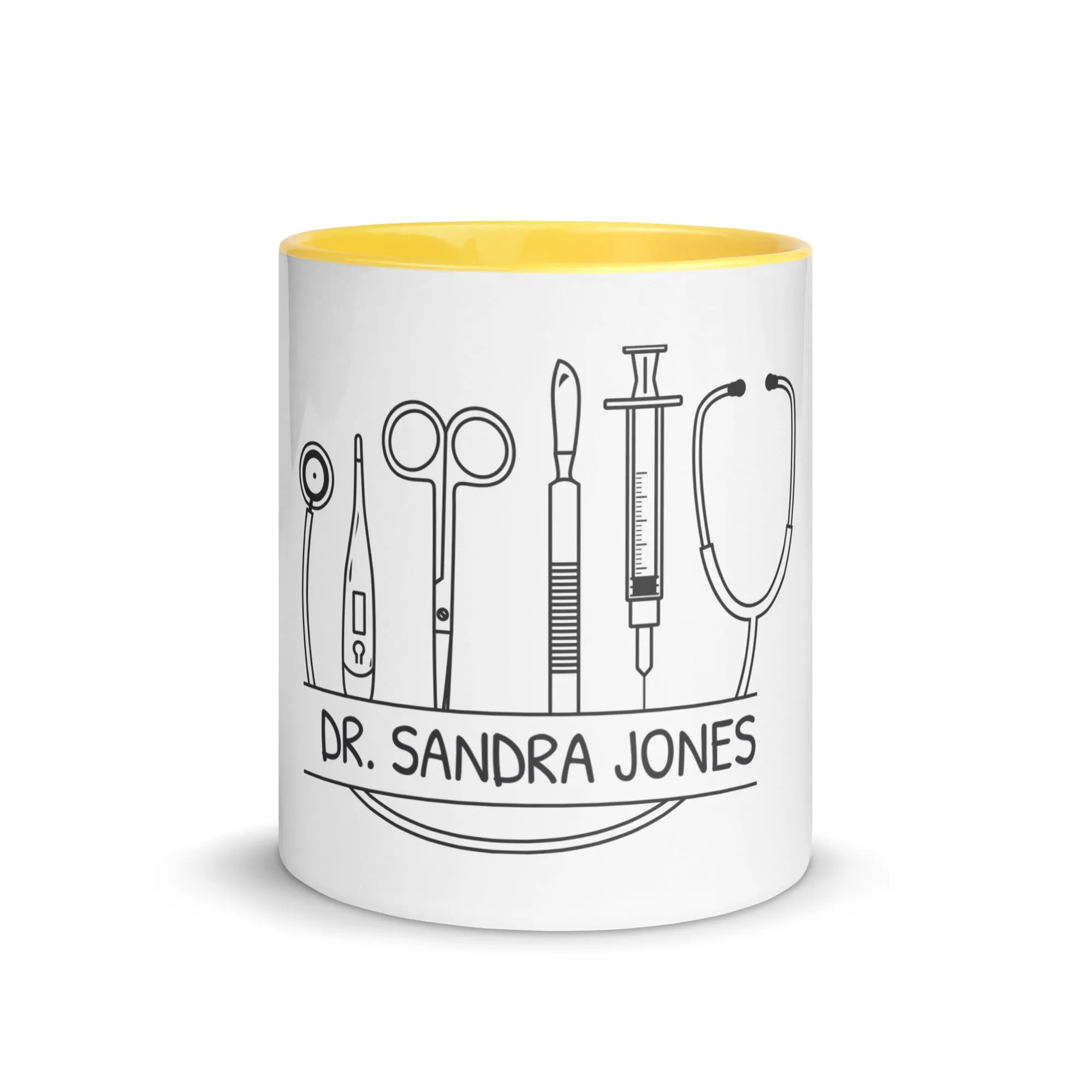 Personalized with name and instruments Mug with Color Inside