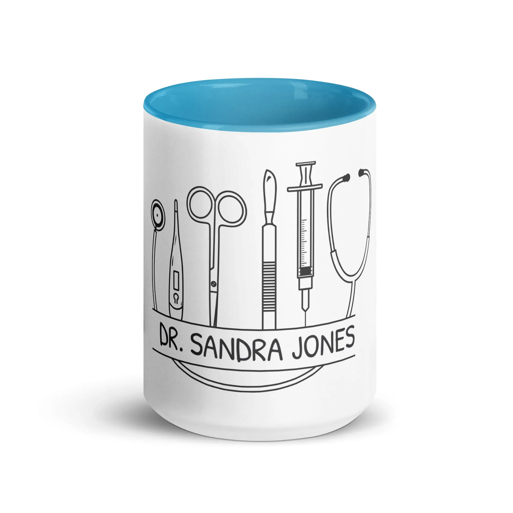 Personalized with name and instruments Mug with Color Inside