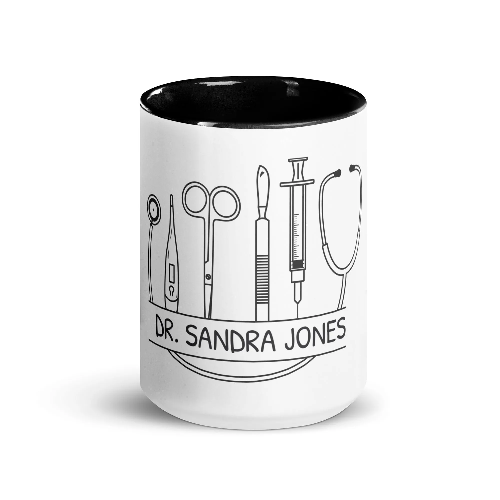 Personalized with name and instruments Mug with Color Inside