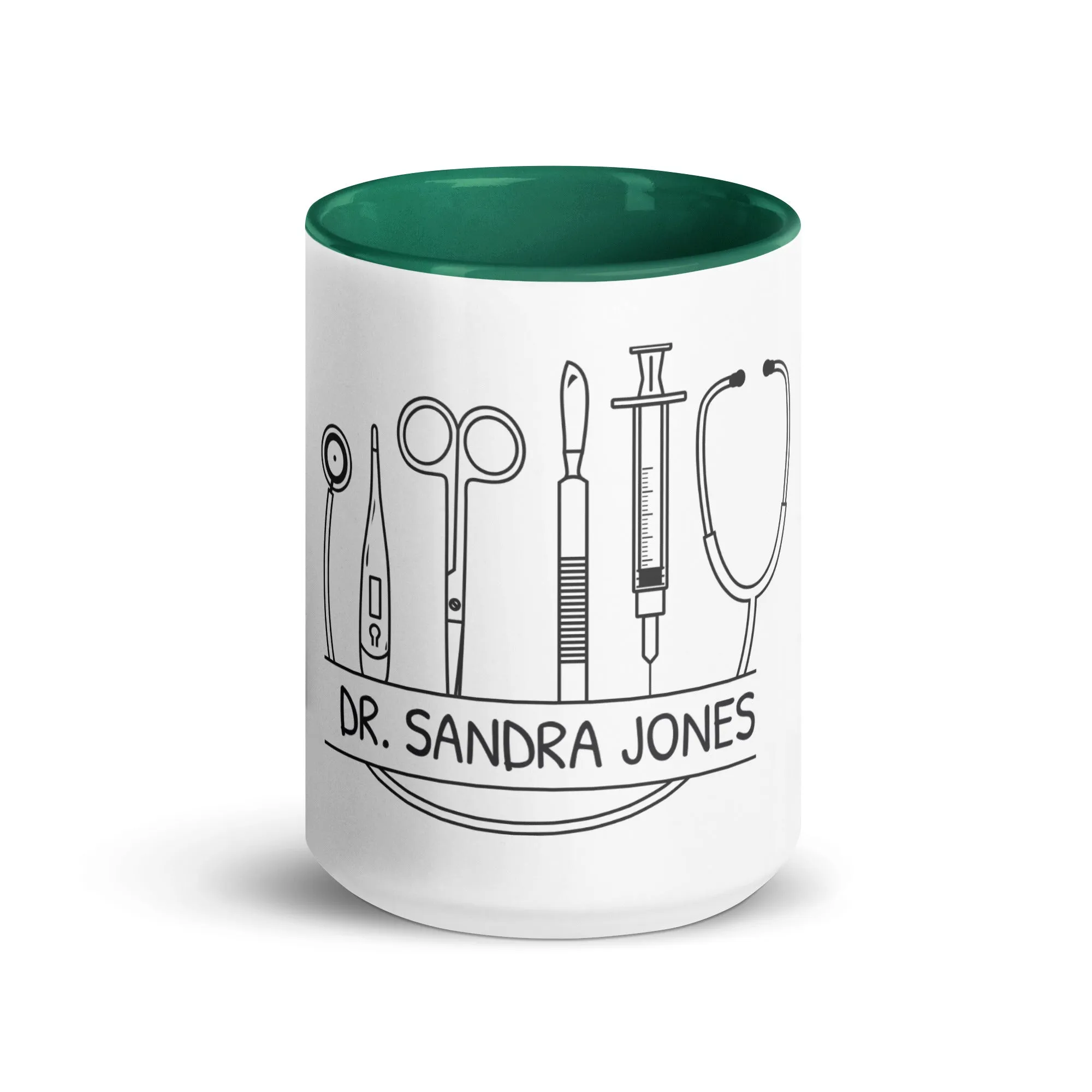 Personalized with name and instruments Mug with Color Inside