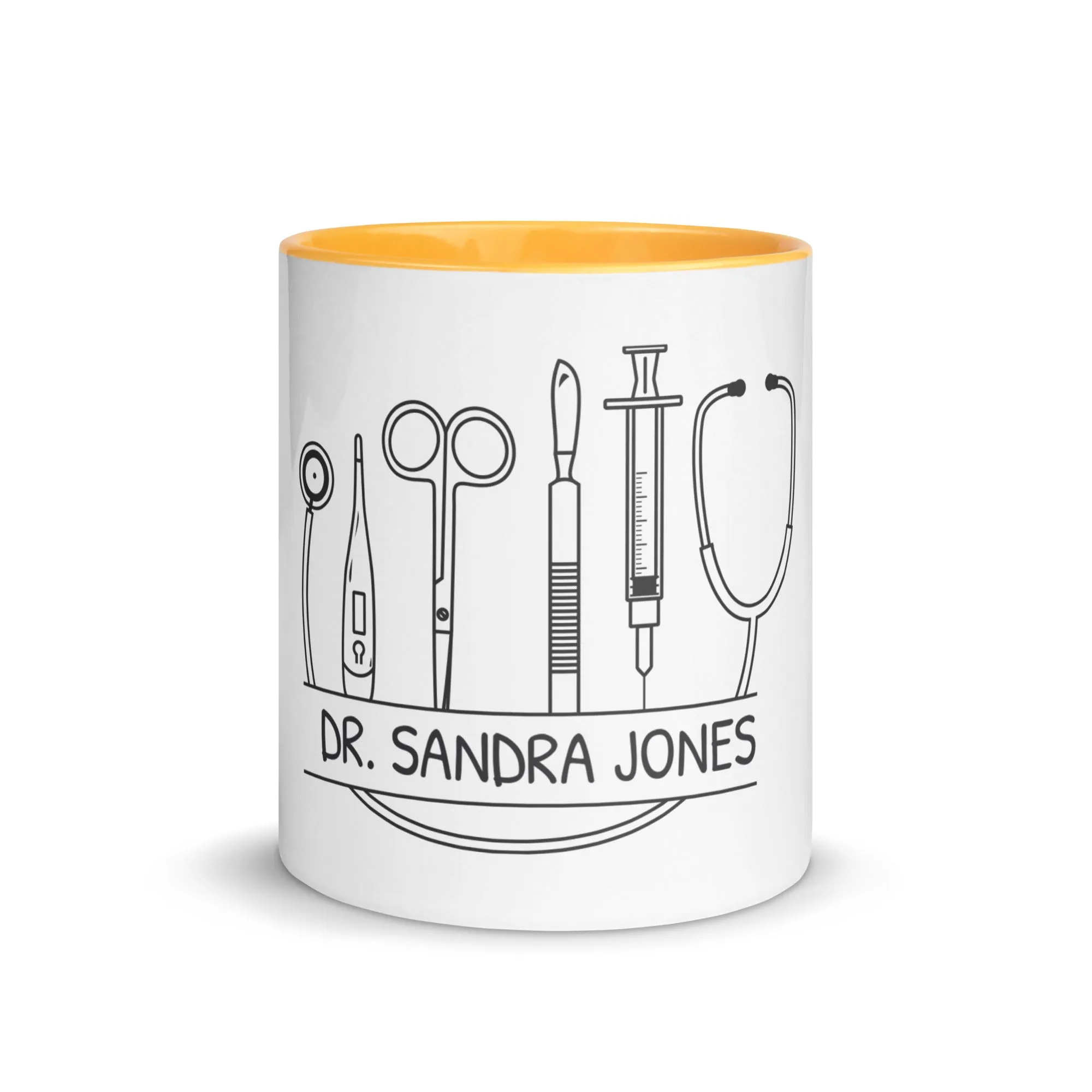 Personalized with name and instruments Mug with Color Inside