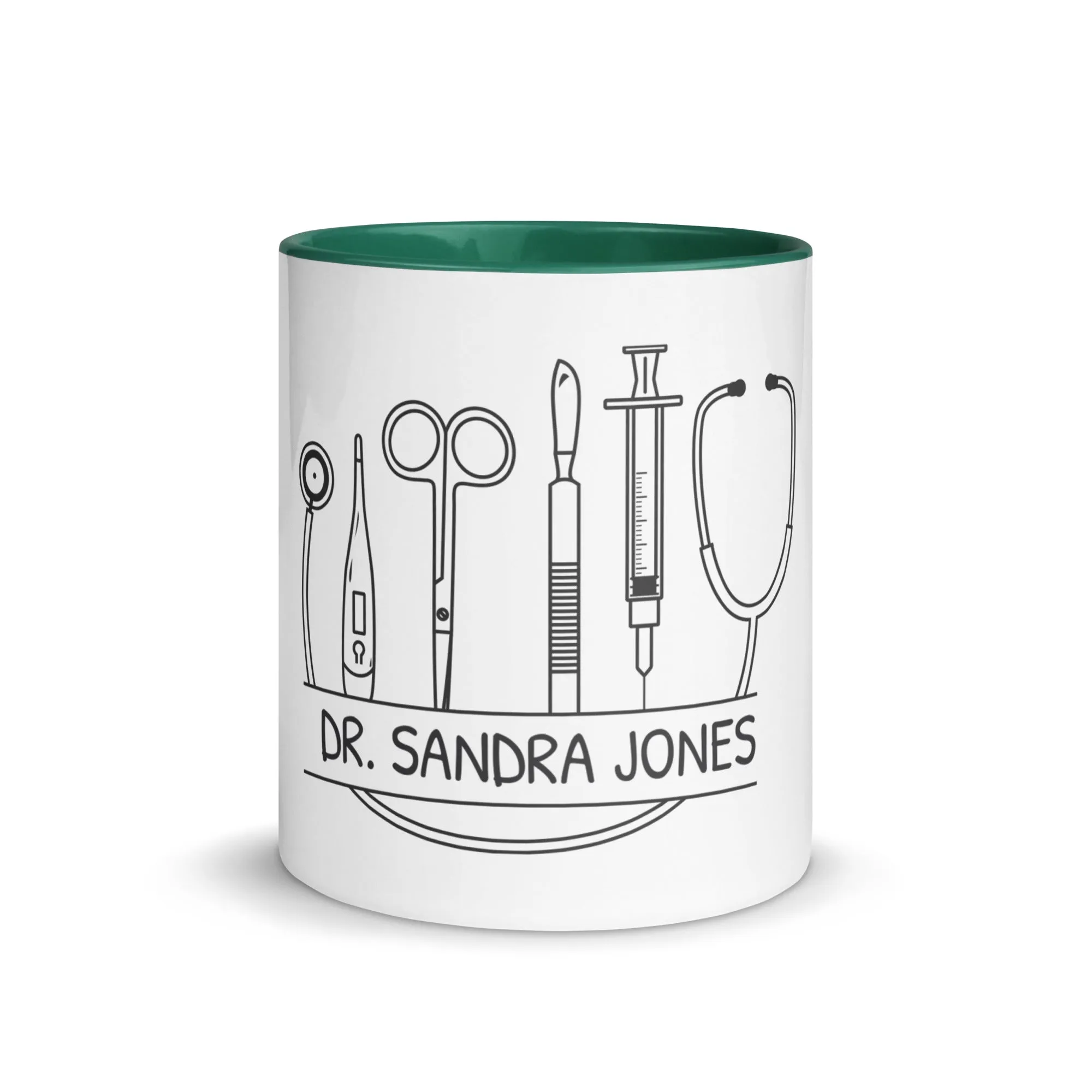 Personalized with name and instruments Mug with Color Inside