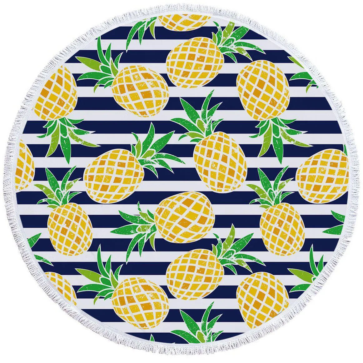 Pina Cabana Round Beach Towel