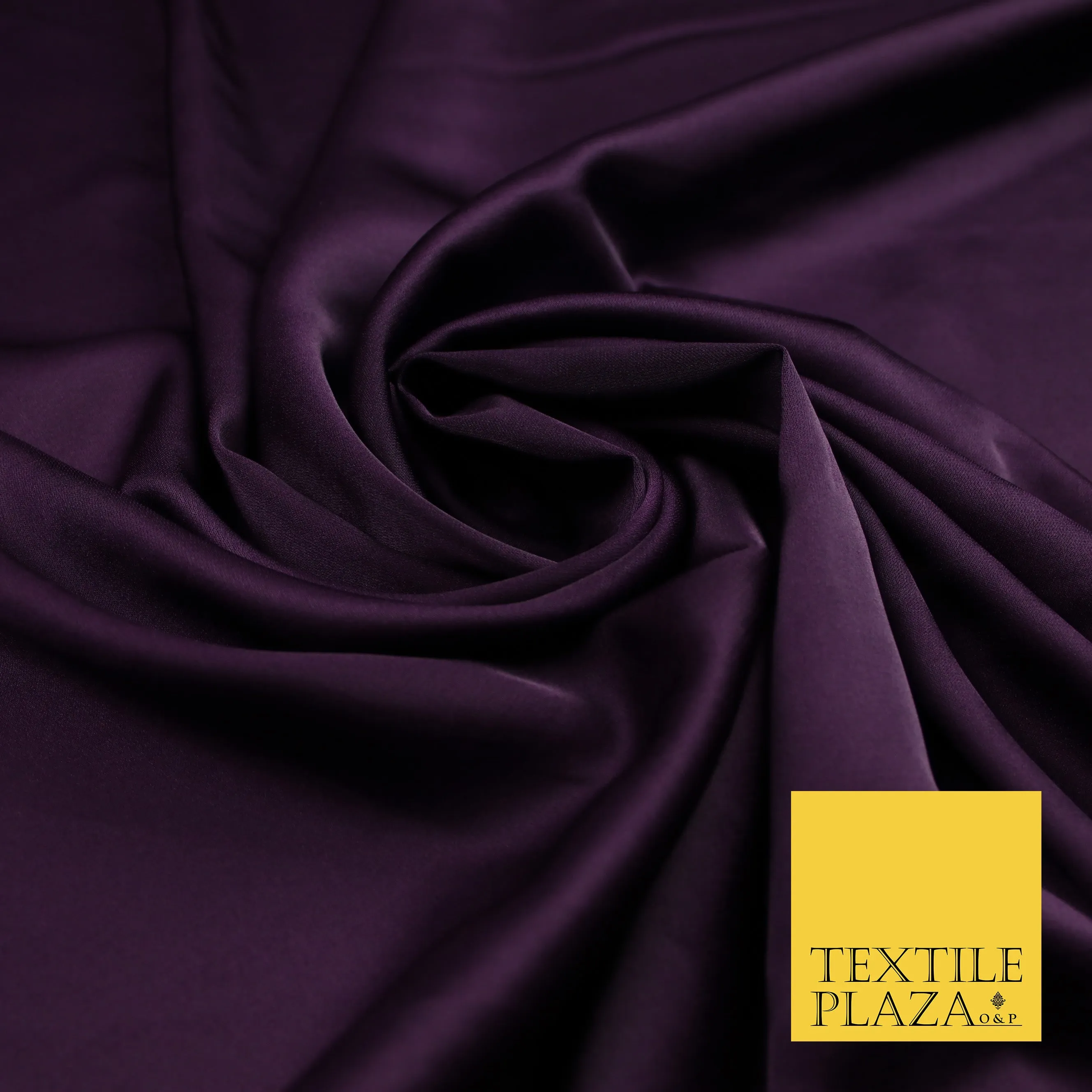 Plum Purple Fine Silky Smooth Liquid Sateen Satin Dress Fabric Drape Lining Material 7861