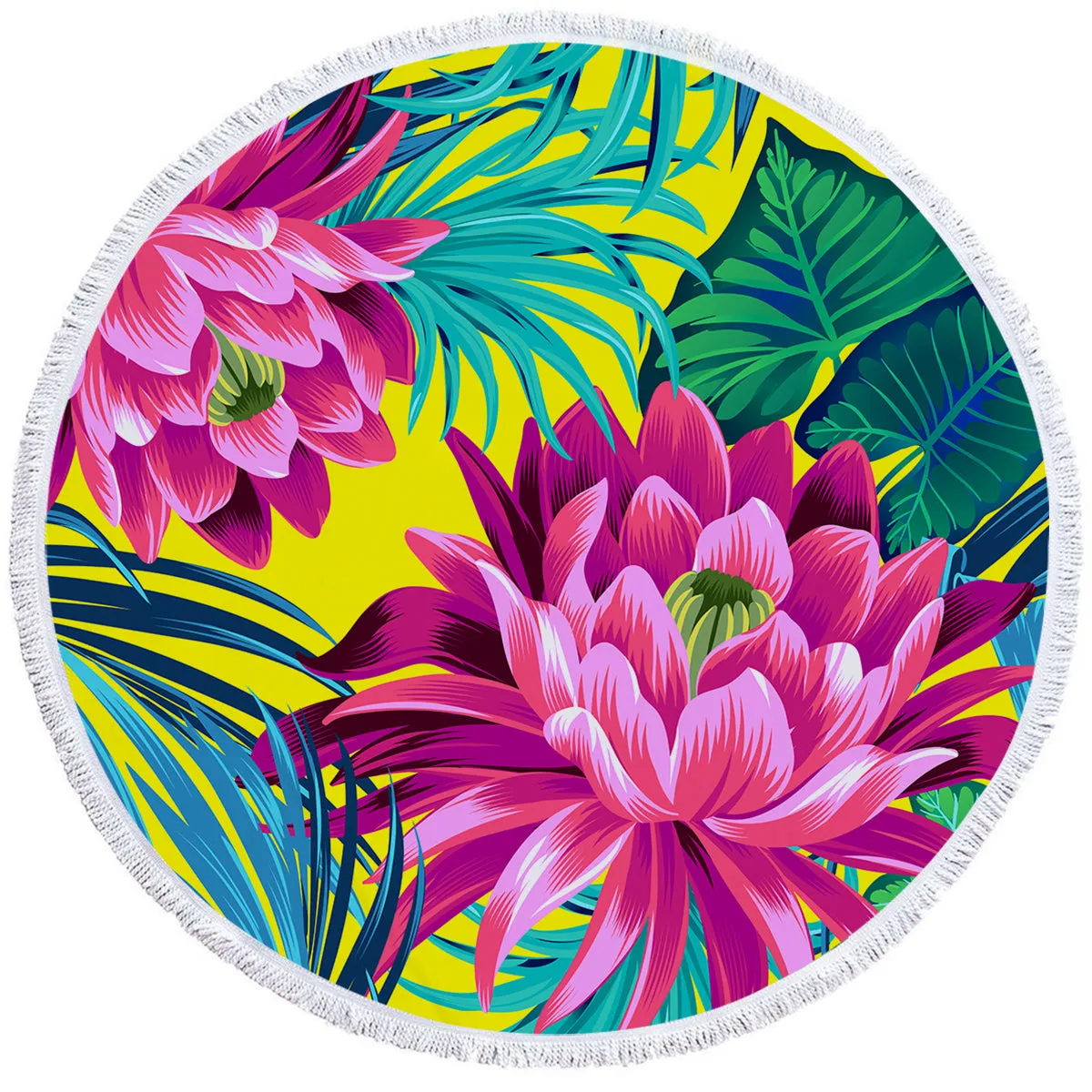 Polyinesian Delight Round Beach Towel