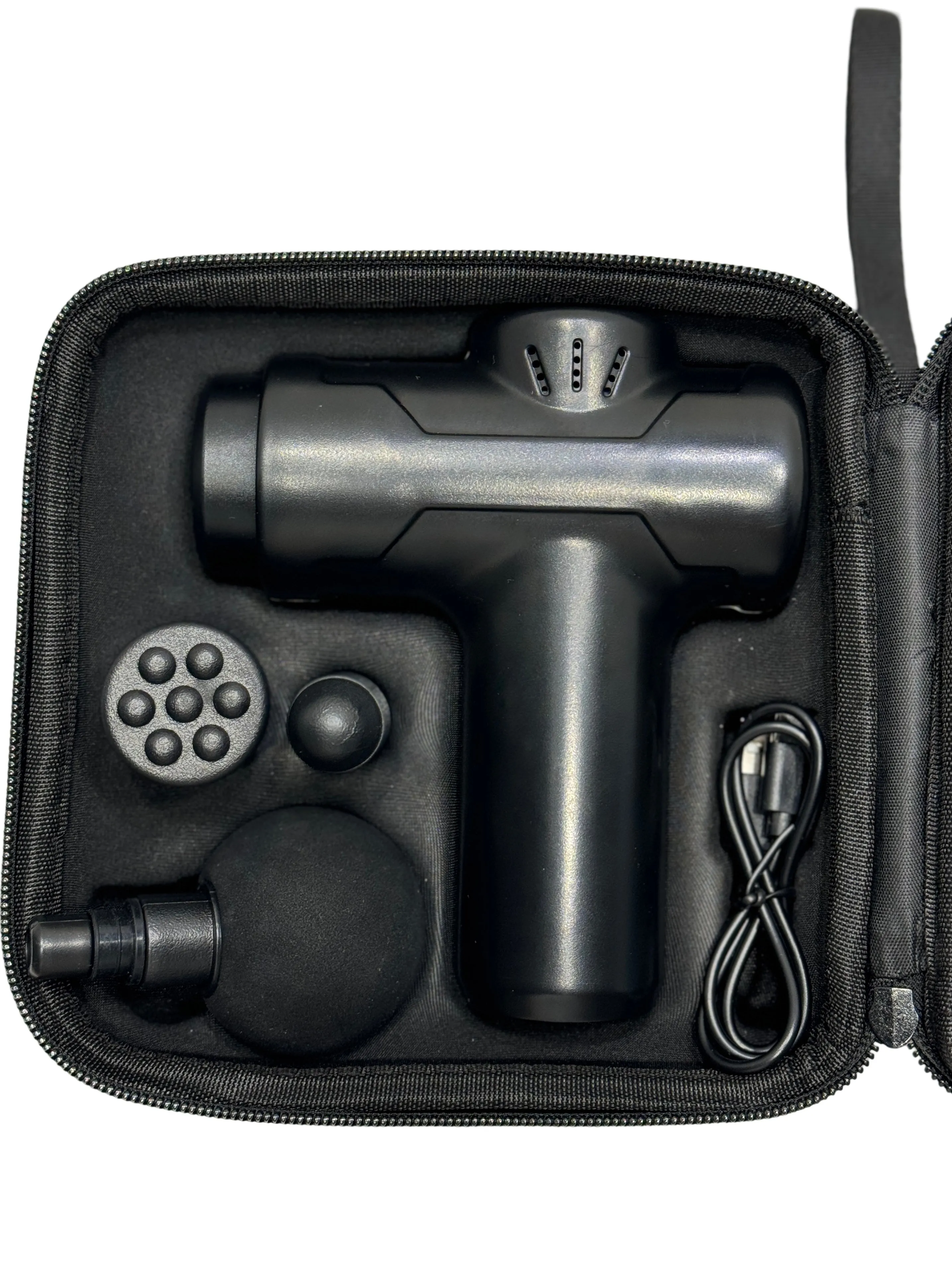 PULSE Mini Massage Gun with Case, 4 Attachments, & USB-C Charger