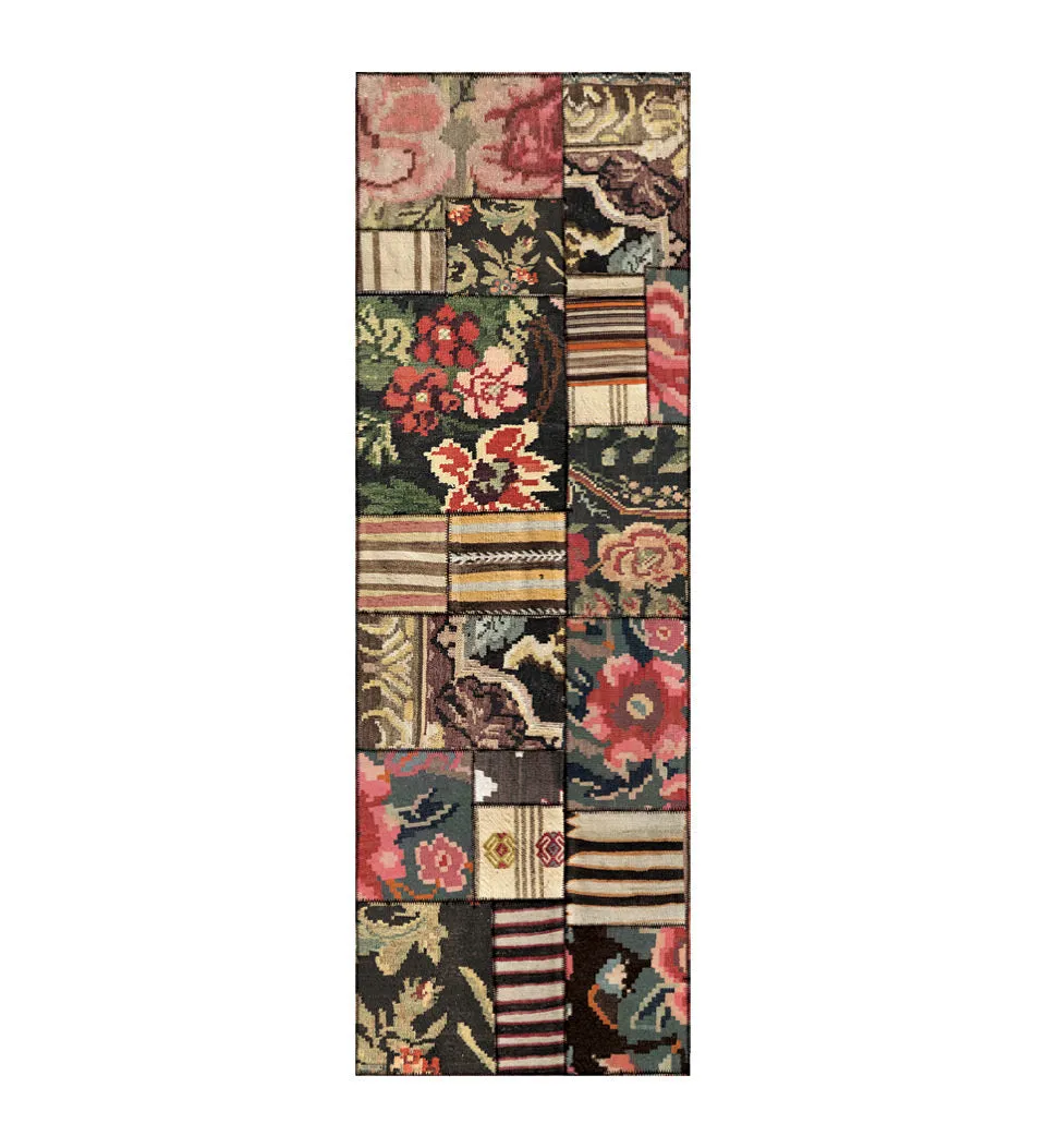 Quilt Kilim Flower Vinyl Rug