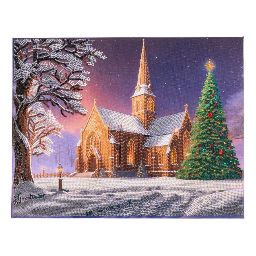 "Silent Night" Crystal Art Canvas Kit 45cmx35cm