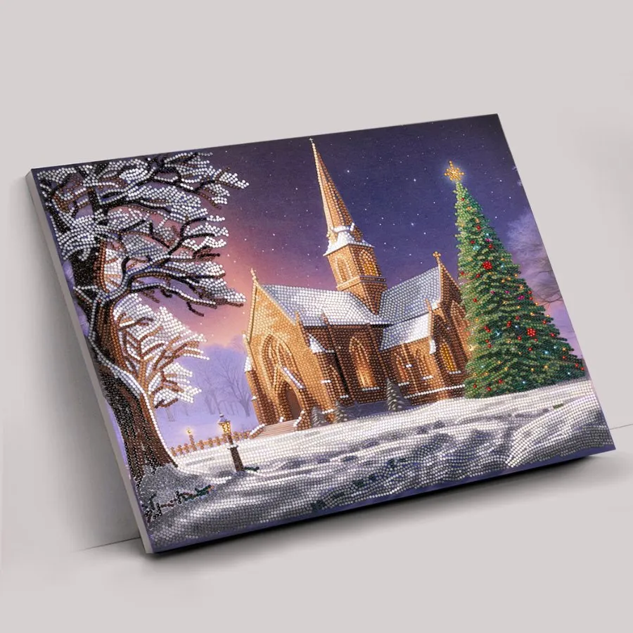 "Silent Night" Crystal Art Canvas Kit 45cmx35cm