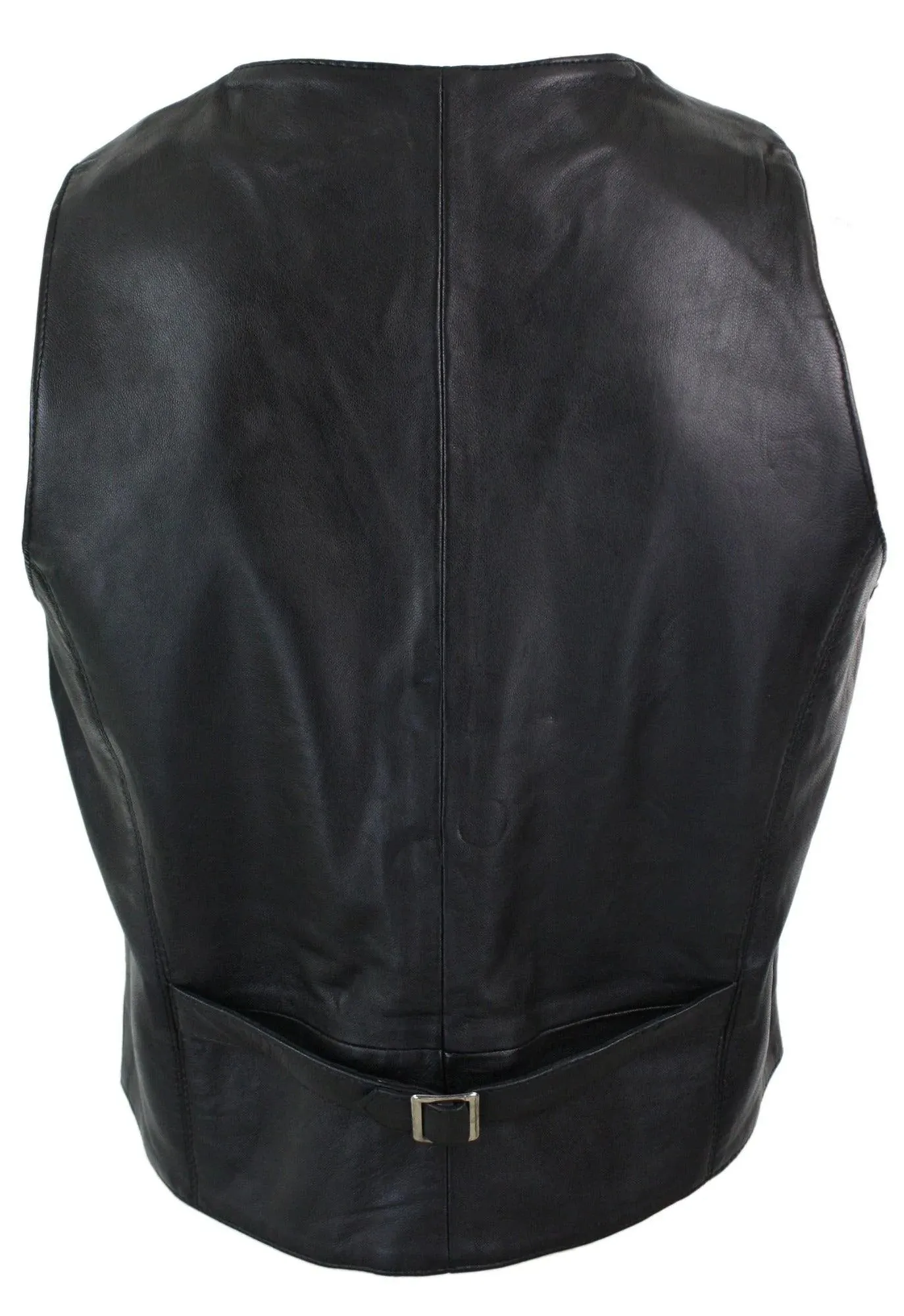 Real Leather Gilet Quilted Men's Waistcoat