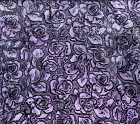 Roses Purple Embossed Leather