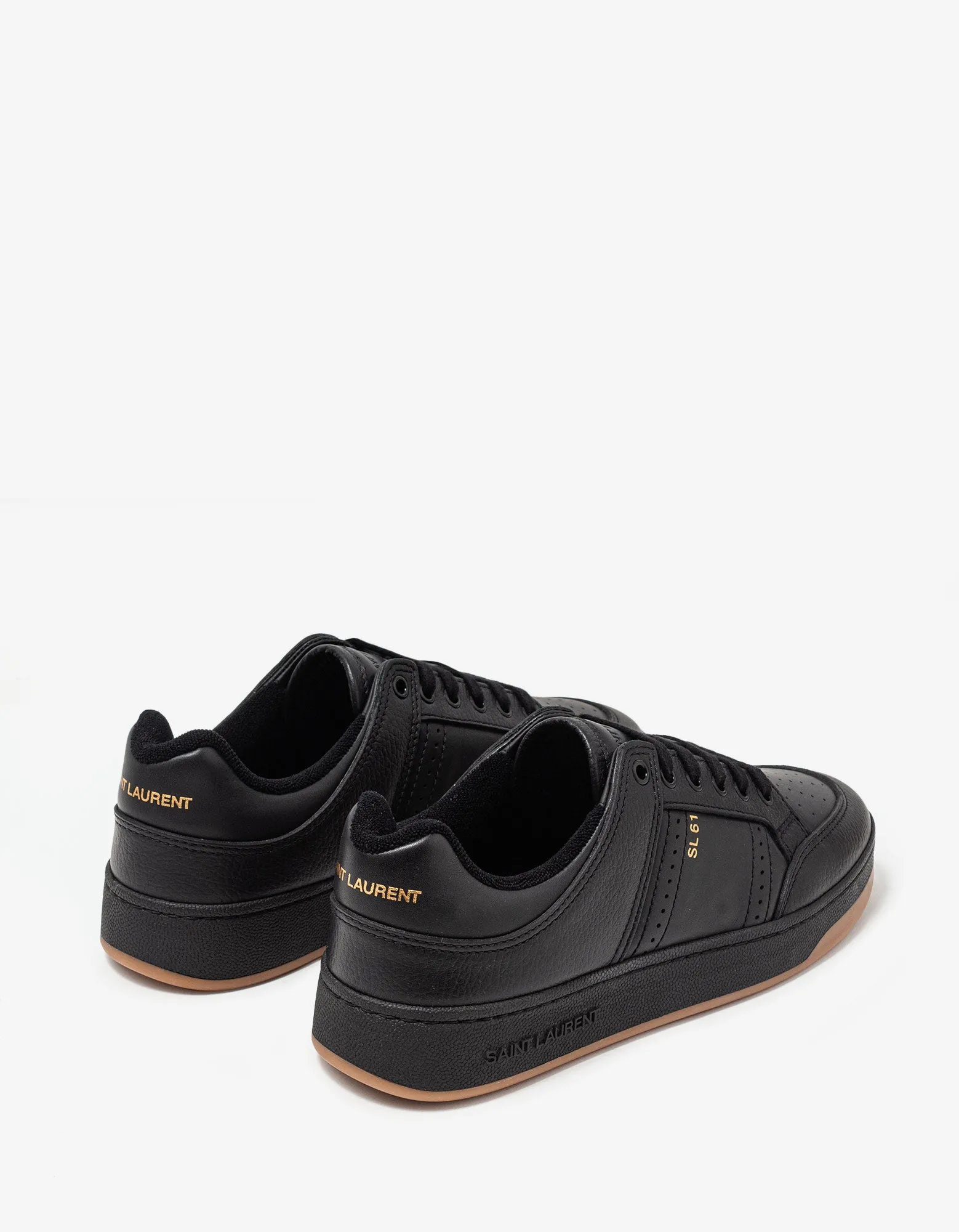 Saint Laurent Black SL/61 Leather Trainers