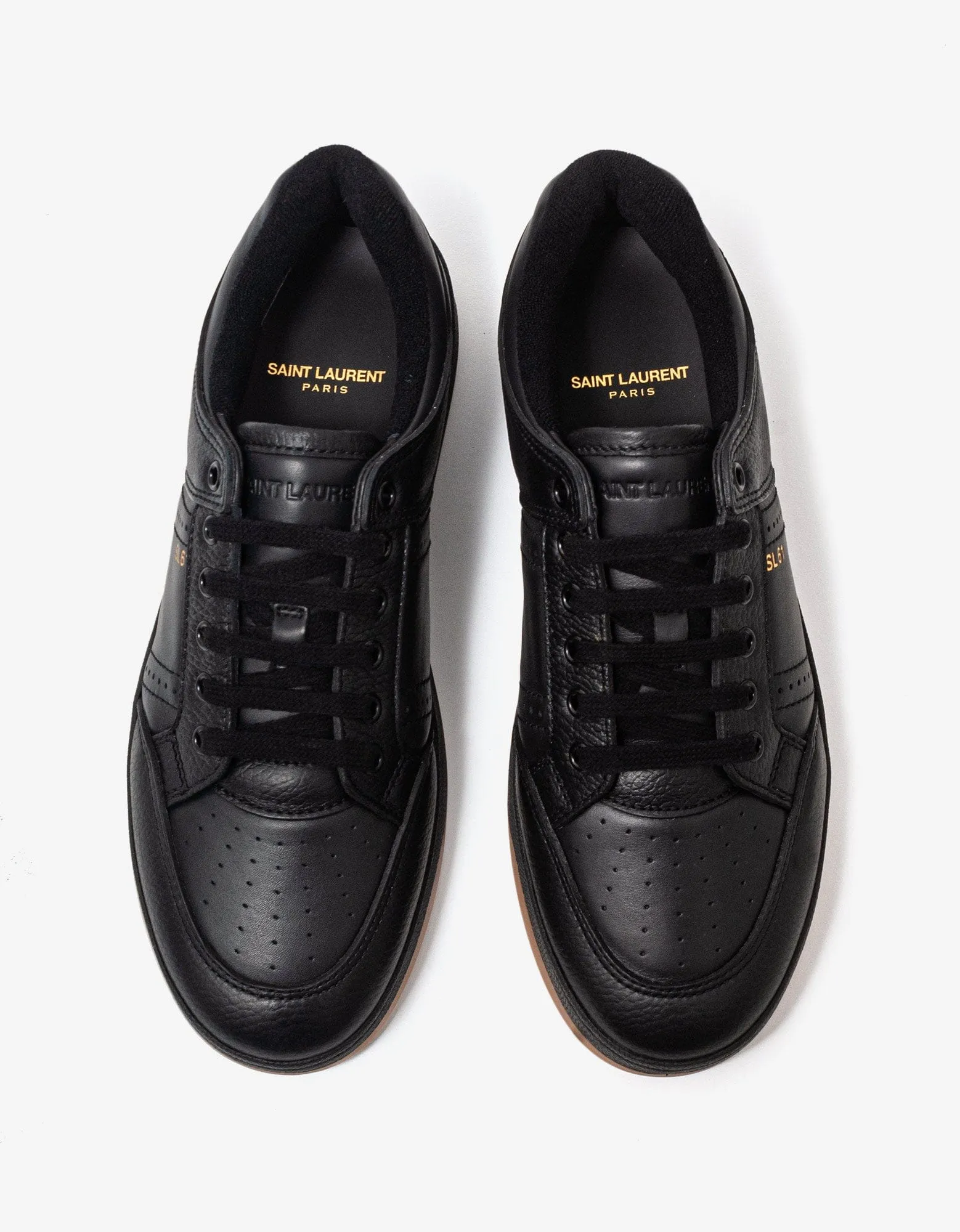 Saint Laurent Black SL/61 Leather Trainers