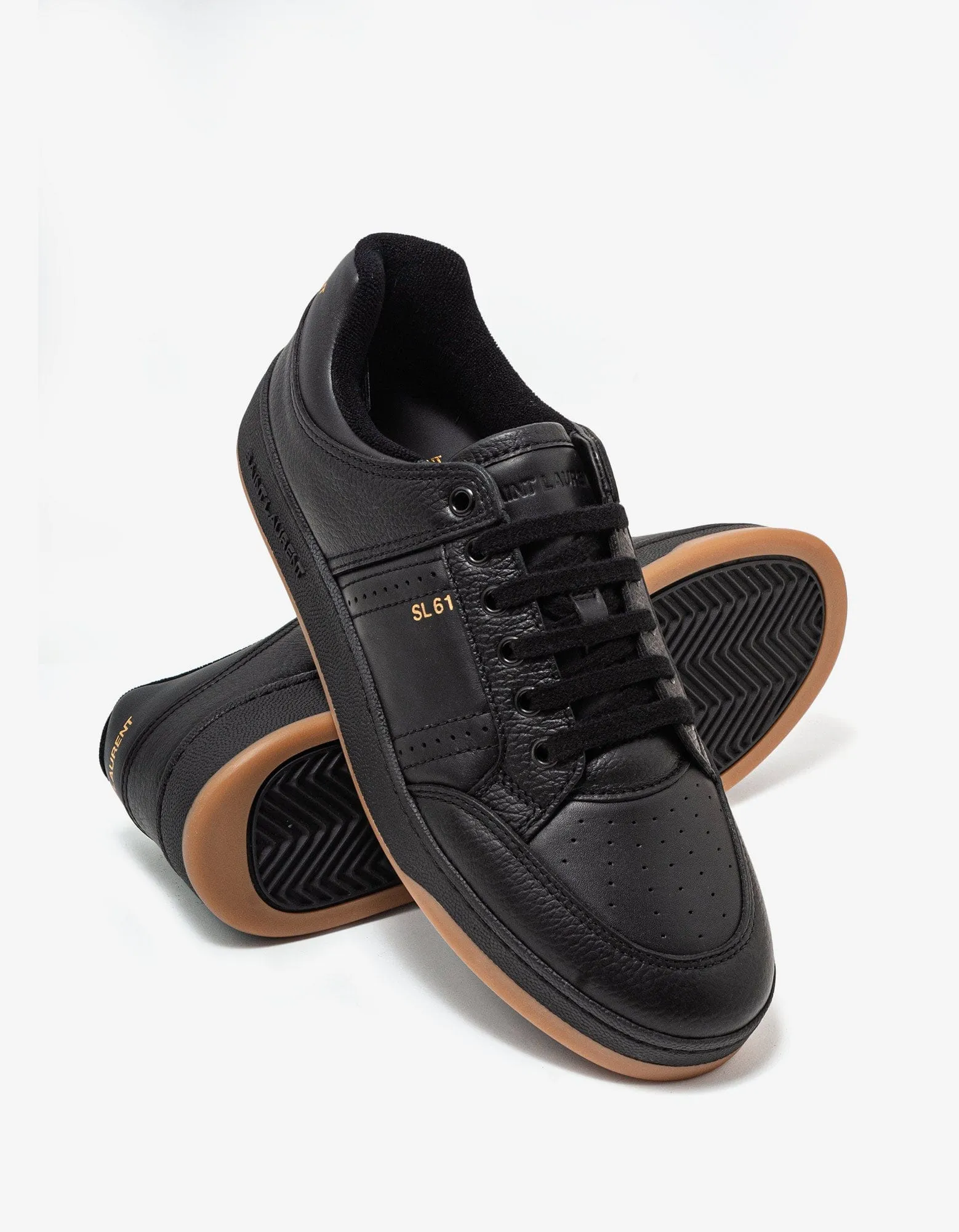 Saint Laurent Black SL/61 Leather Trainers