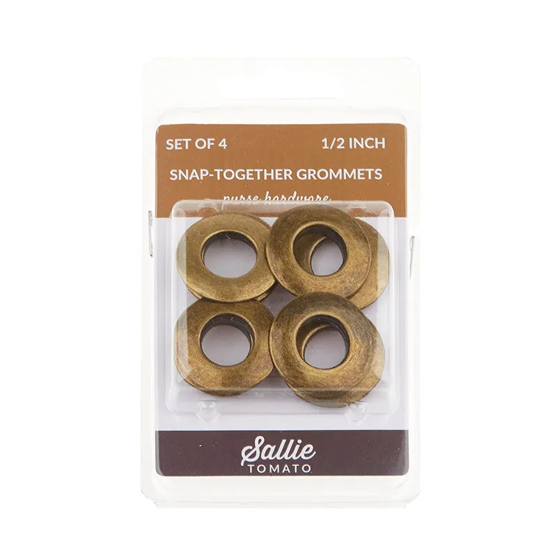 Sallie Tomato Double Faced Snap Together 1/2" Grommets - Antique