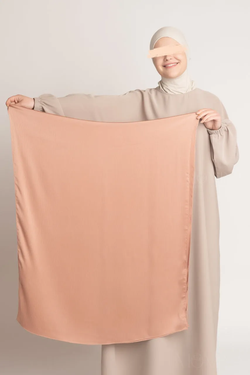 Satin Crinkle Hijab - Copper Dust