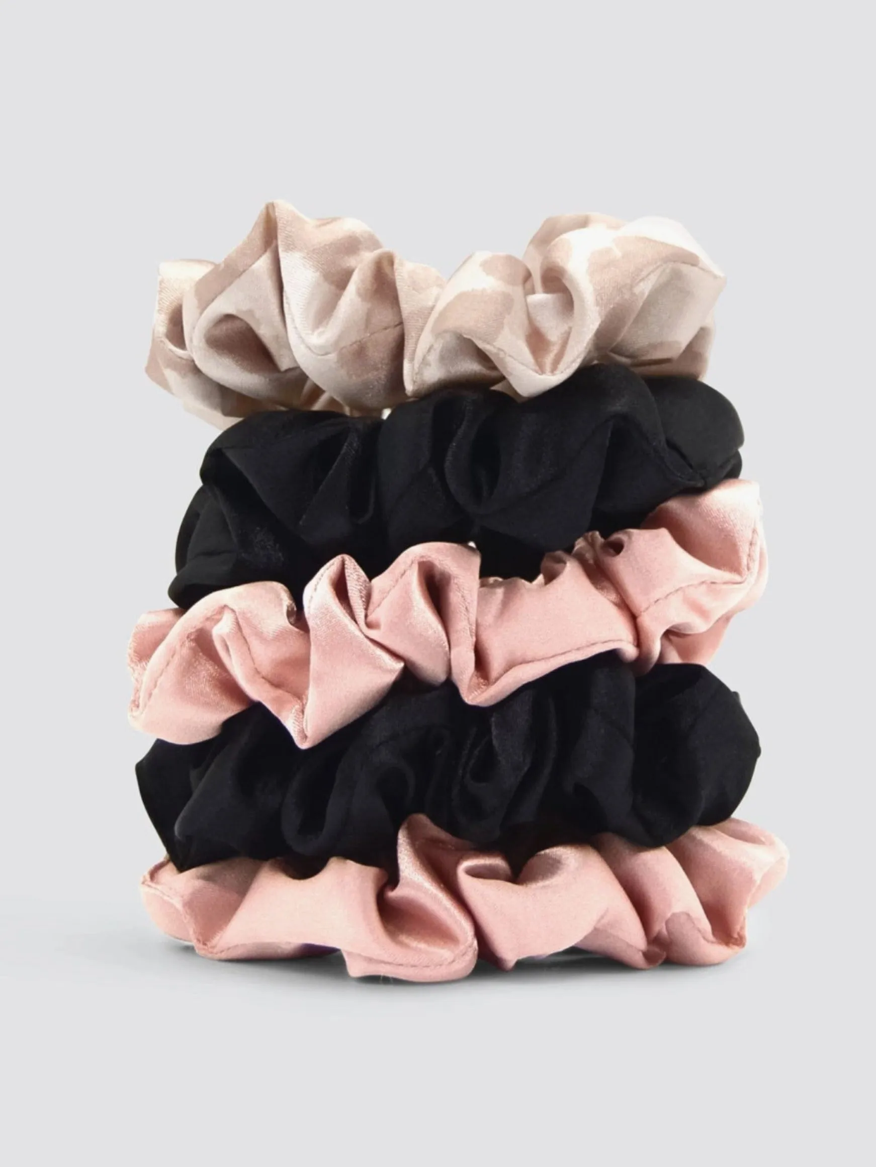 Satin Sleep 5 Pc Scrunchies, Assorted