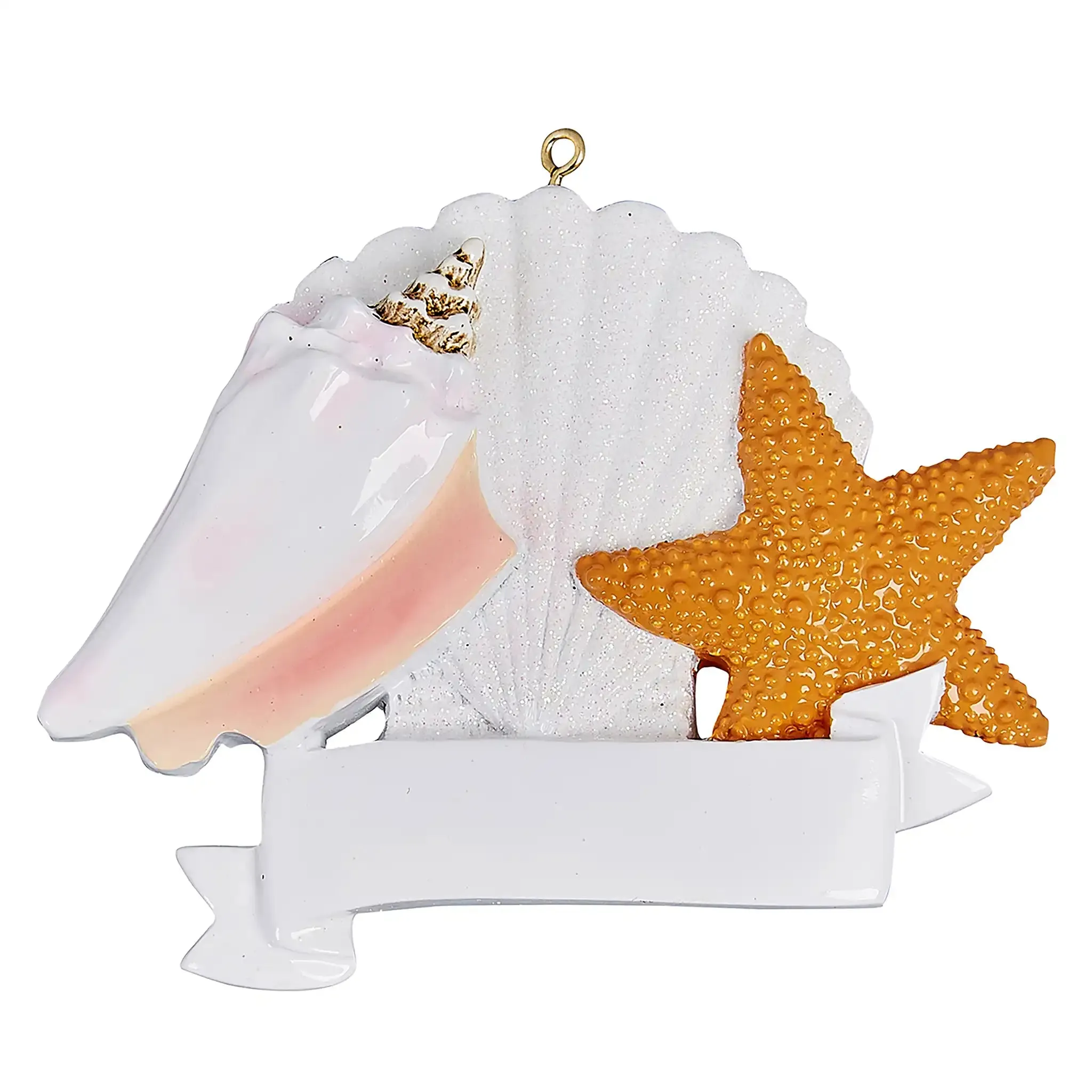 Seashells Beach Christmas Ornament