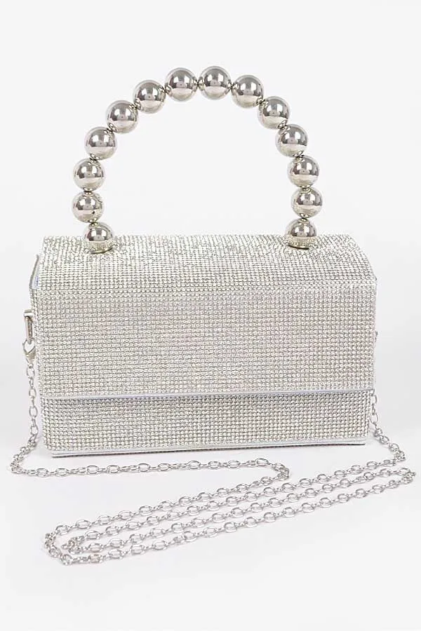 Silver Top Handle Bag