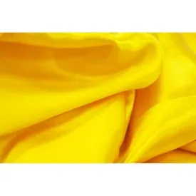 Stretch Imitation Silk Satin Charmeuse - Yellow #87, Satin Fabric By The Yard