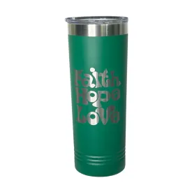 Tumbler - Faith Hope Love - Green