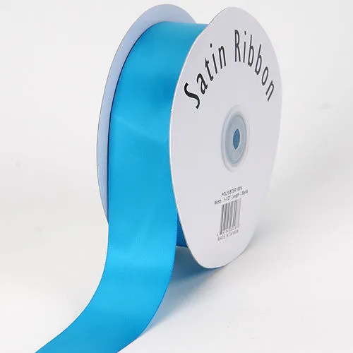 Turquoise - Satin Ribbon Single Face - ( W: 1/4 Inch | L: 100 Yards )