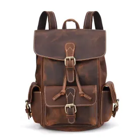 Vintage Casual Leather Rucksack Backpack 3064