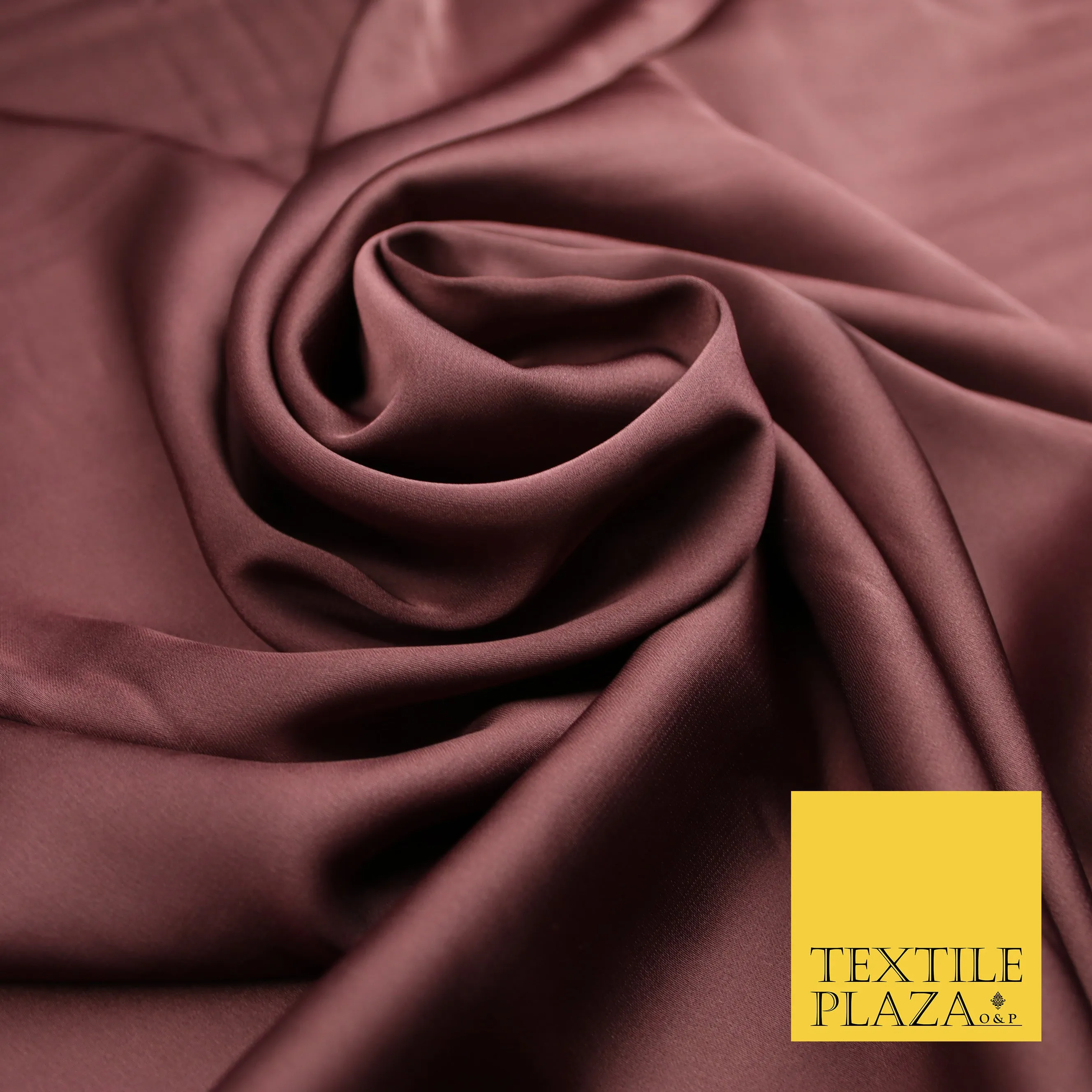 Vintage Mauve Fine Silky Smooth Liquid Sateen Satin Dress Fabric Drape Lining Material 7863