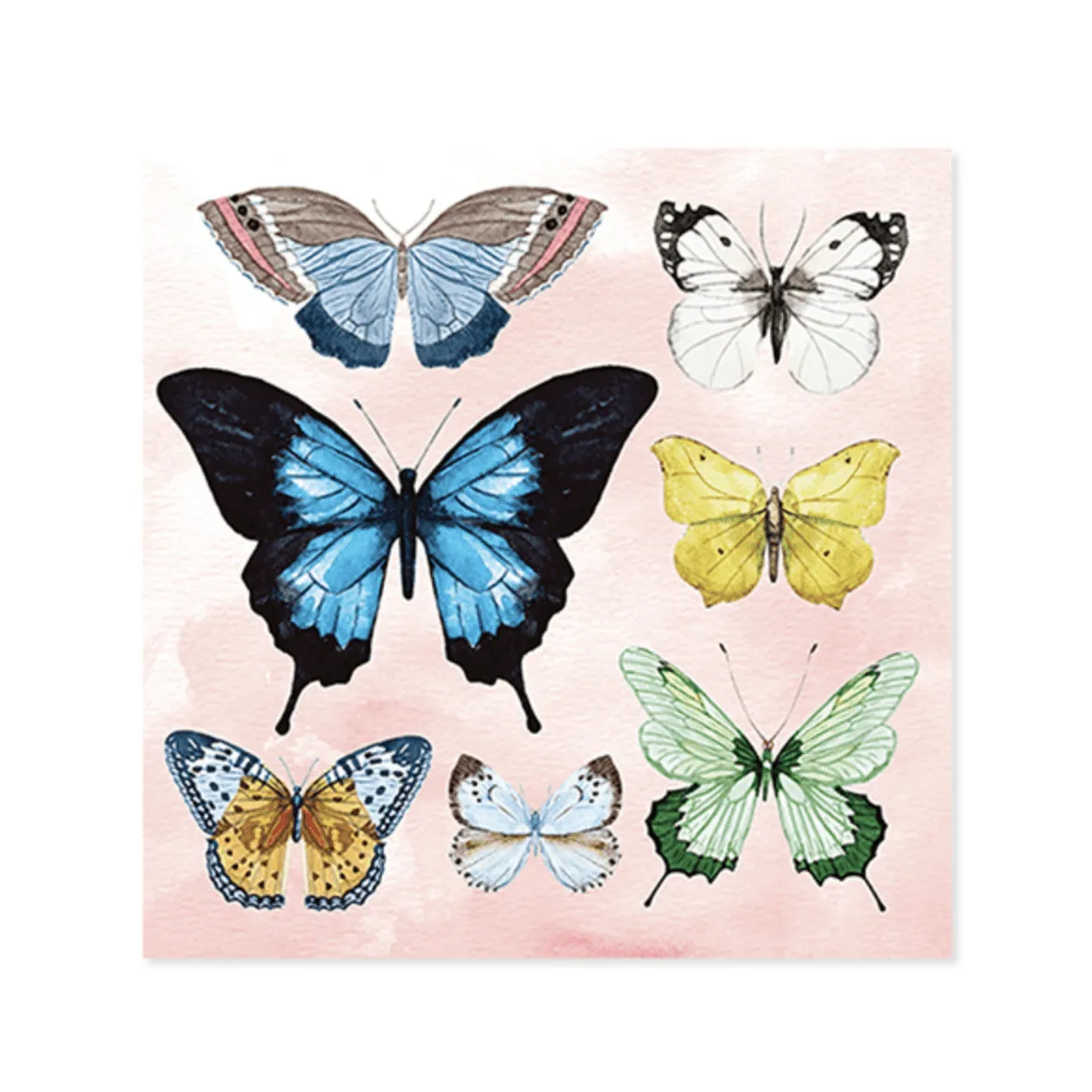 Watercolor Butterflies Pop Up Card