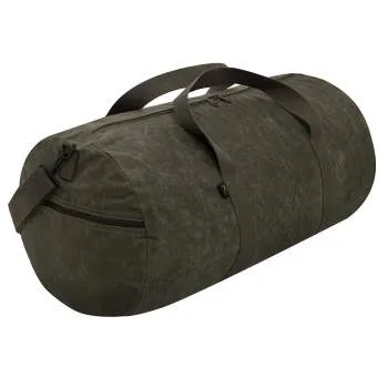 Waxed Canvas Shoulder Duffle Bag - 24 Inch