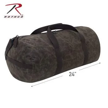 Waxed Canvas Shoulder Duffle Bag - 24 Inch